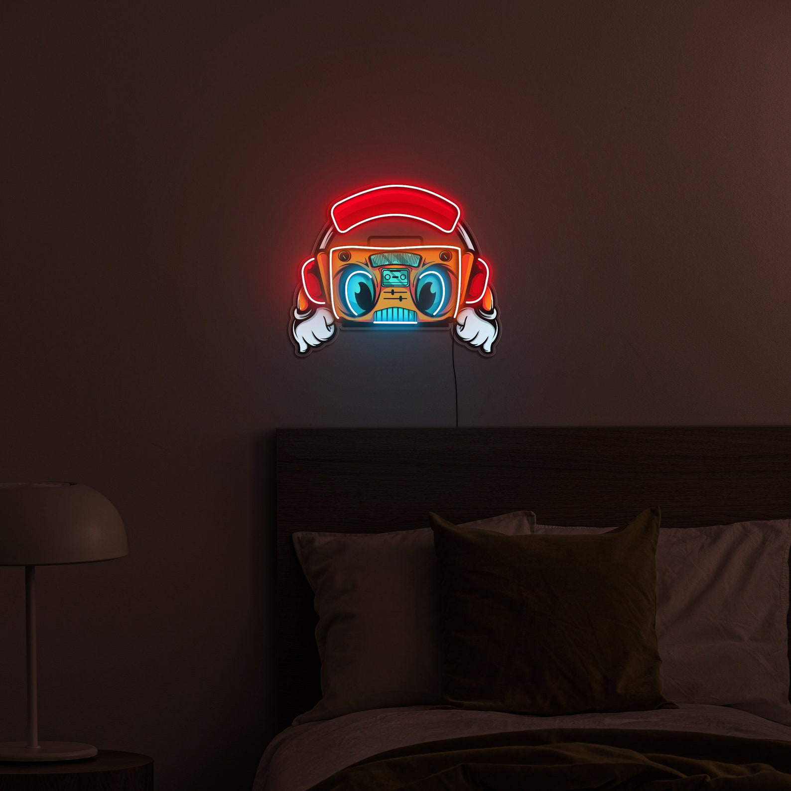 Radio Led Neon Light, Boombox LED Neon Wall Light, Radio Led Pop Art Sign, Game Room Decor, 90s Decor Sign, Radio Neon Sign, Gift Idea