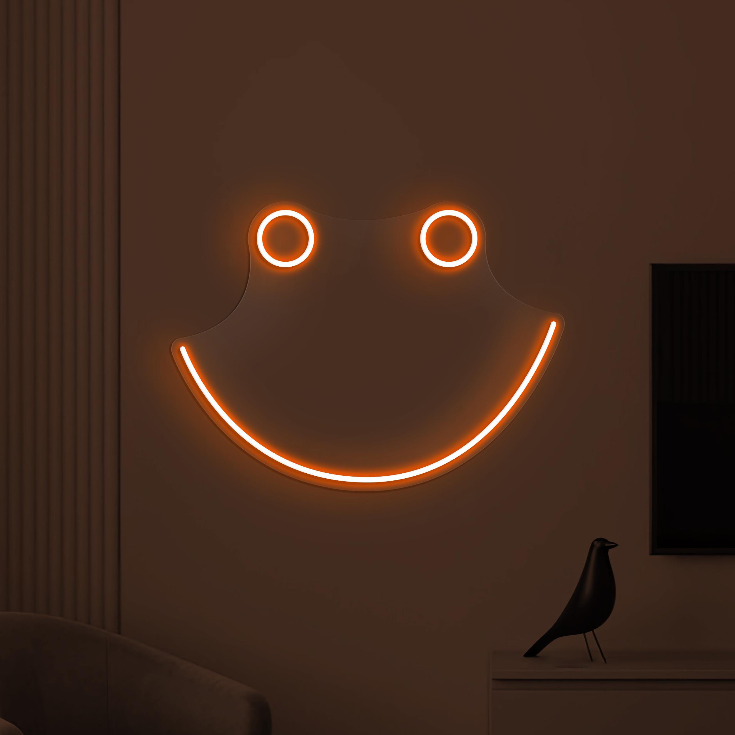 Smiley Face Neon Sign, Smiley Face LED Light, Decor for Home, Bedroom, Nursery Room and Party, Emoji Neon Light, Happy Emoji Neon Decor