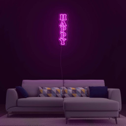 Happy Neon Sign, Nursery Decor, Baby Photo Prop, Room Decor, Happy Neon Sign for Room Decoration, Kids decor