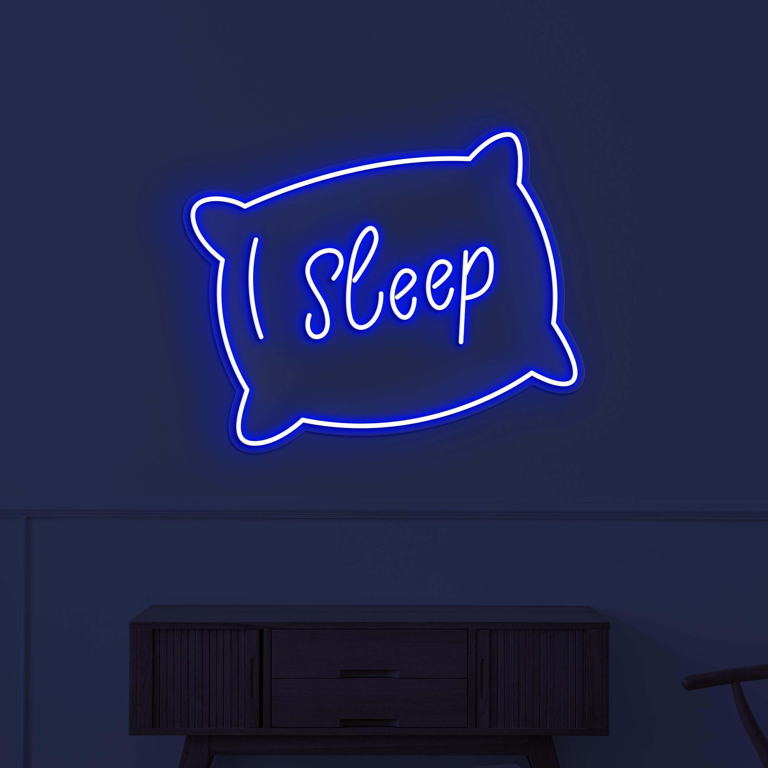 Sleep Neon Sign, Sleep LED Light, Pillow Wall Decor, Sleep Pillow Wall Art, Home Wall Light, Personalized  Neon Sign, Bedroom Neon Light