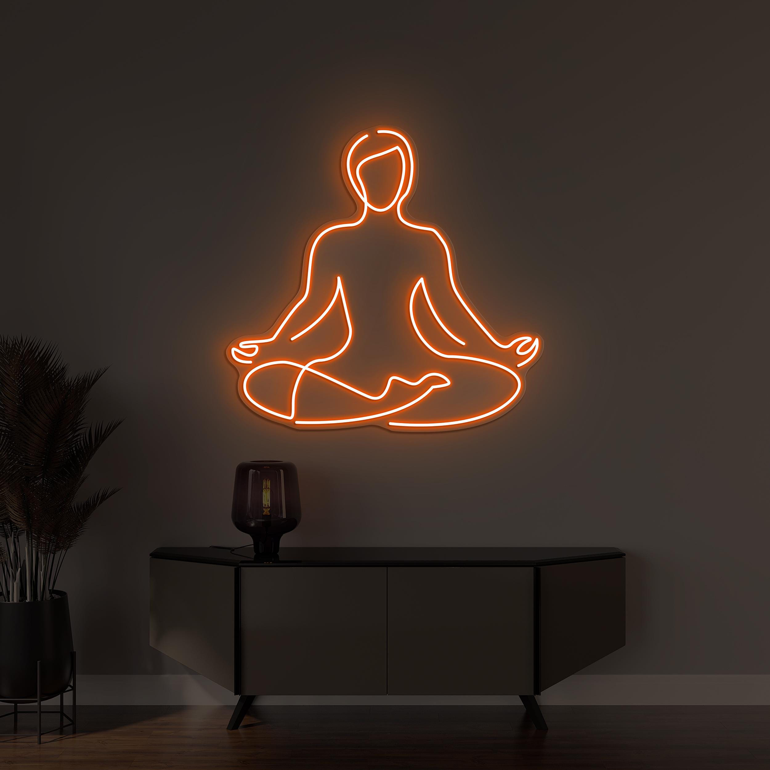 Yoga Pose Neon Sign, Girl Yoga LED Light, Yoga Club Wall Decor, Yoga Neon Wall Art, Fitness Room Neon Light, Gym Neon Sign, Women Yoga Sign