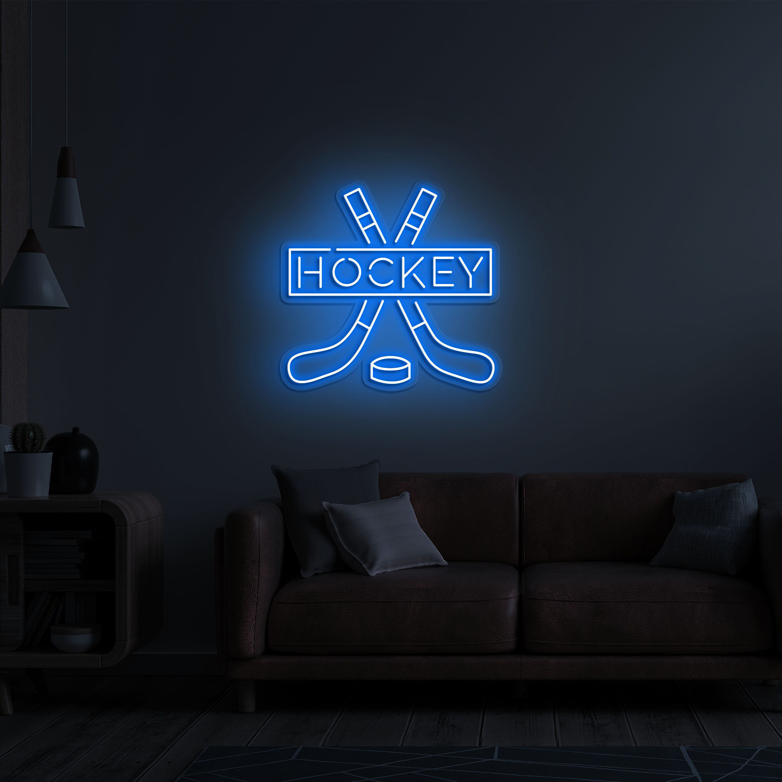 Hockey Neon Sign, LED Wall Art, Neon Light for Game Room, Sports Decor, Hockey Neon Light for Man Caves, Sports Bars, and Hockey Fans, Gift
