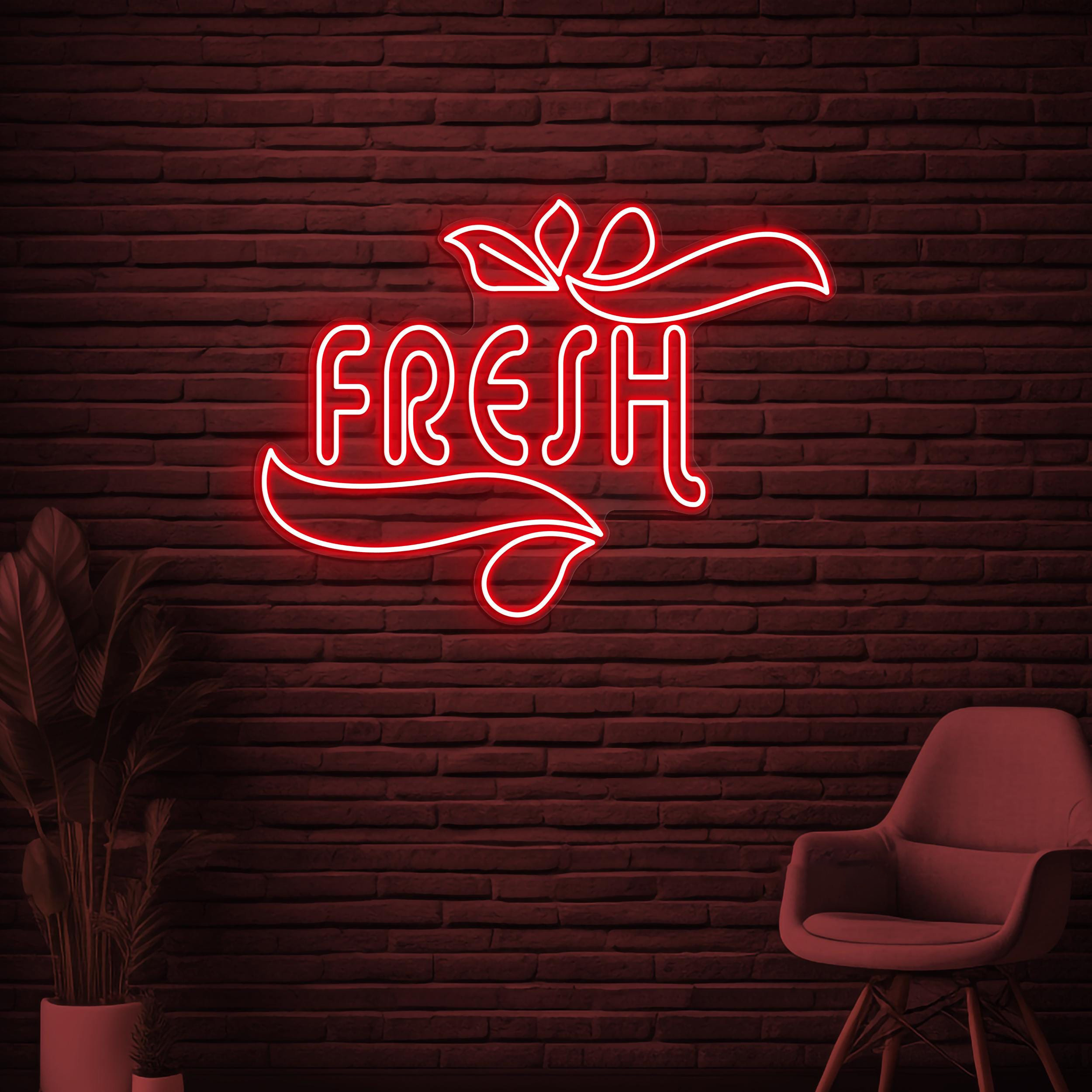 Fresh Neon Sign, Fresh LED Light, Fresh Logo Wall Decor, Shops Neon Art, Personalized Fresh Sign, Drink Corner Neon Sign, Led Wall Art Sign