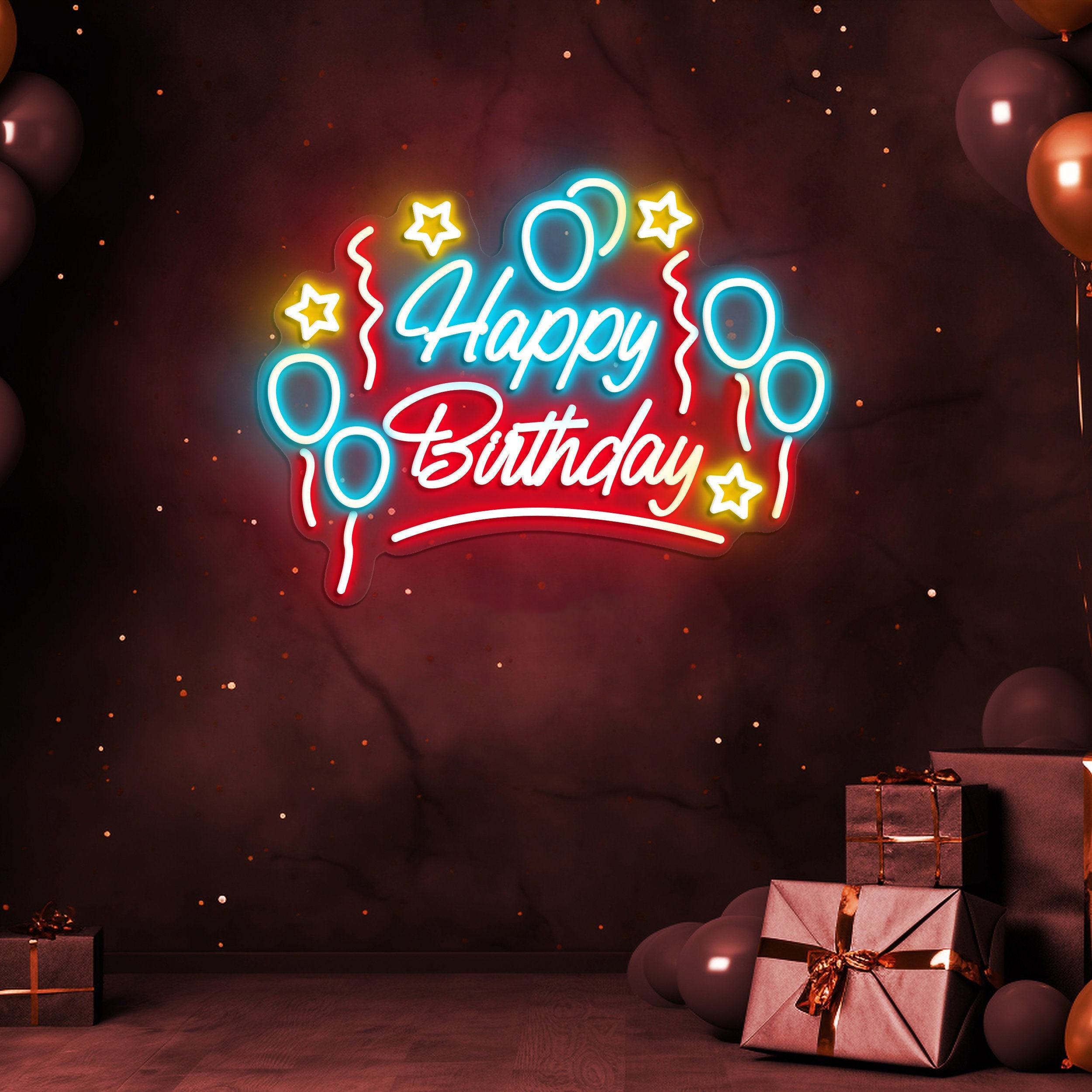 Happy Birthday Neon Sign, LED Light Decoration, Make Every Birthday Memorable, Birthday decor, Party decor, Backdrop sign, Birthday decor