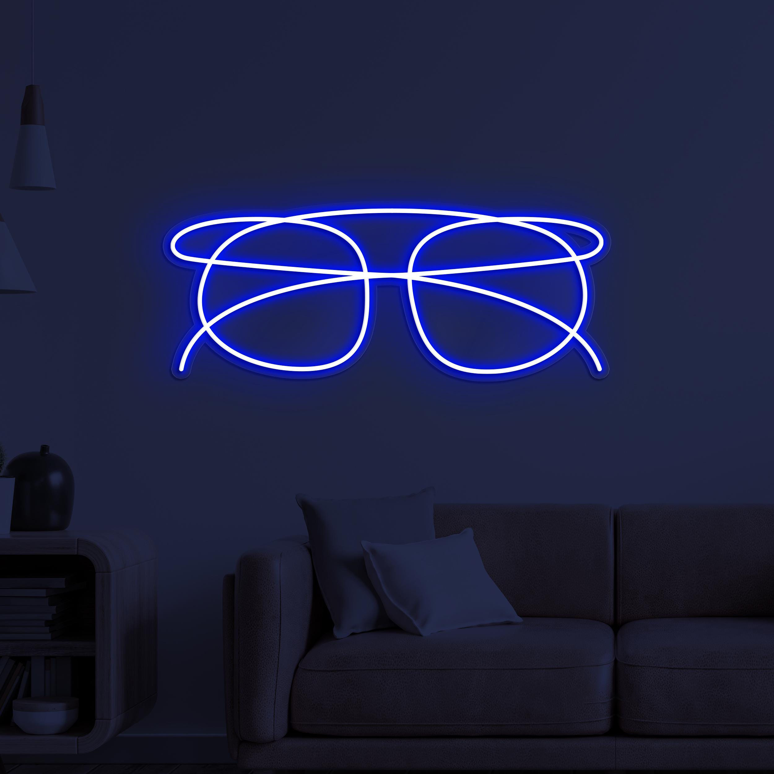 Glasses Neon Sign, Glasses LED Light, Optical Wall Decor, Led Wall Art, Fashion Room Neon Light, Optometrist Led Sign, Sunglasses Art, Gift