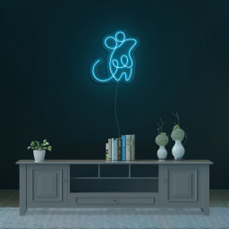 Rat Neon Sign, Rat LED Light Wall Decor, Mouse Hamster Led Neon Decor, Nursery Room Wall Decor, Animal Lover Gift, Cool Wall Art Home Decor