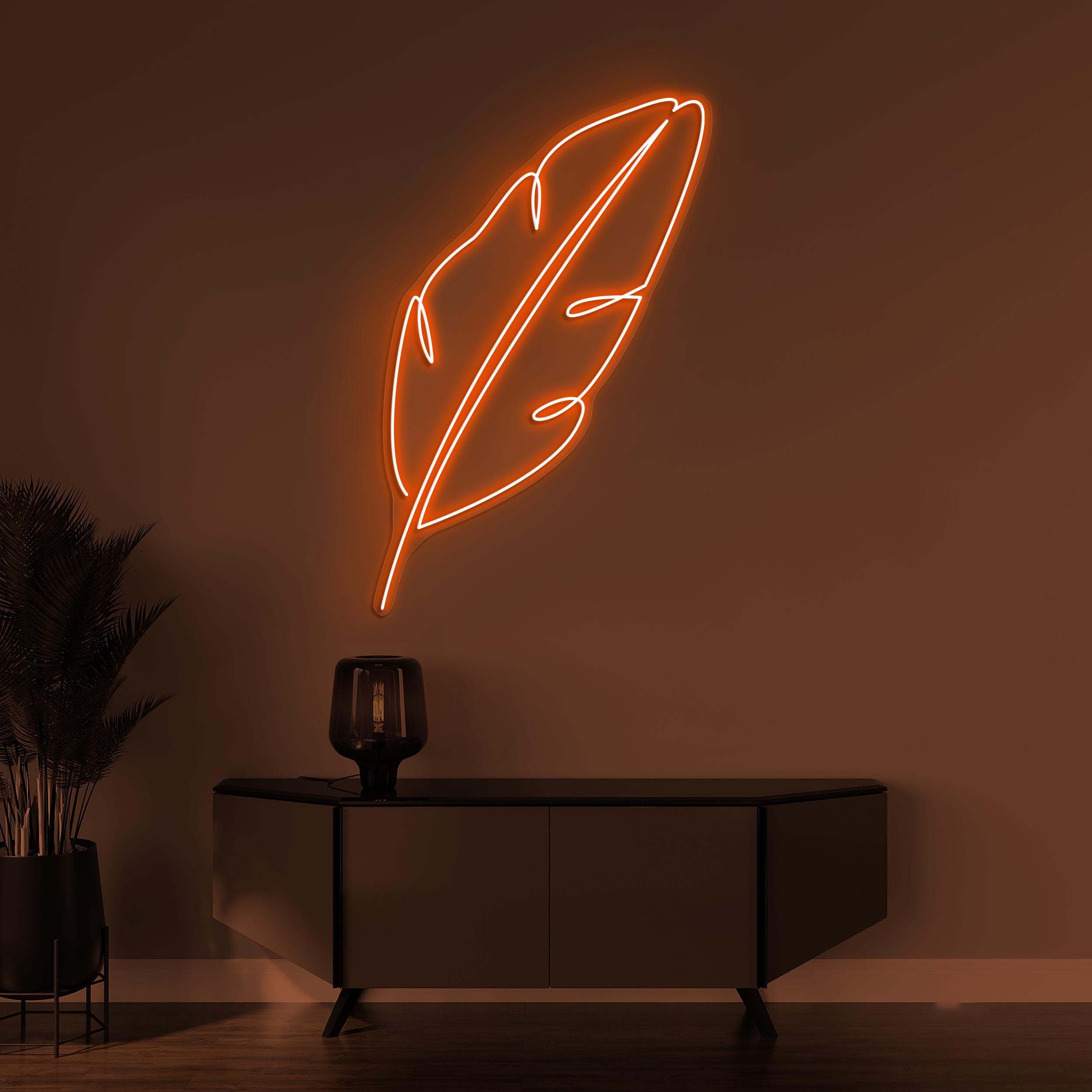 Feather Neon Sign, Feather LED Light, Bird Feather Wall Decor, Leaf Wall Art, Home Led Sign, Bedroom Neon Light, Custom Neon Art, Lounge Art