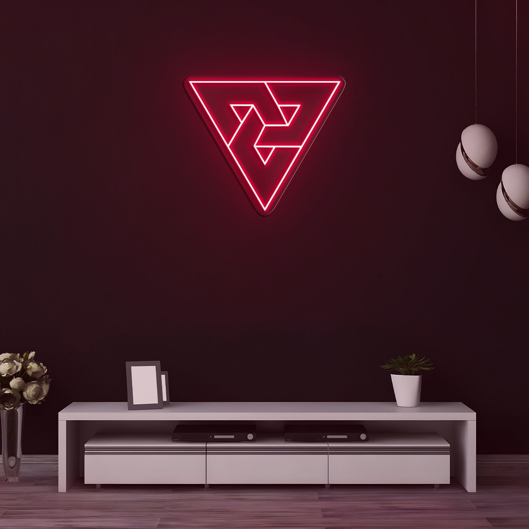 Triangles Neon Sign, Geometric LED Wall Art, Triangles Neon Light, Home & Office Decoration, Led Neon Light, Geometric Decor, Neon Sign,Gift