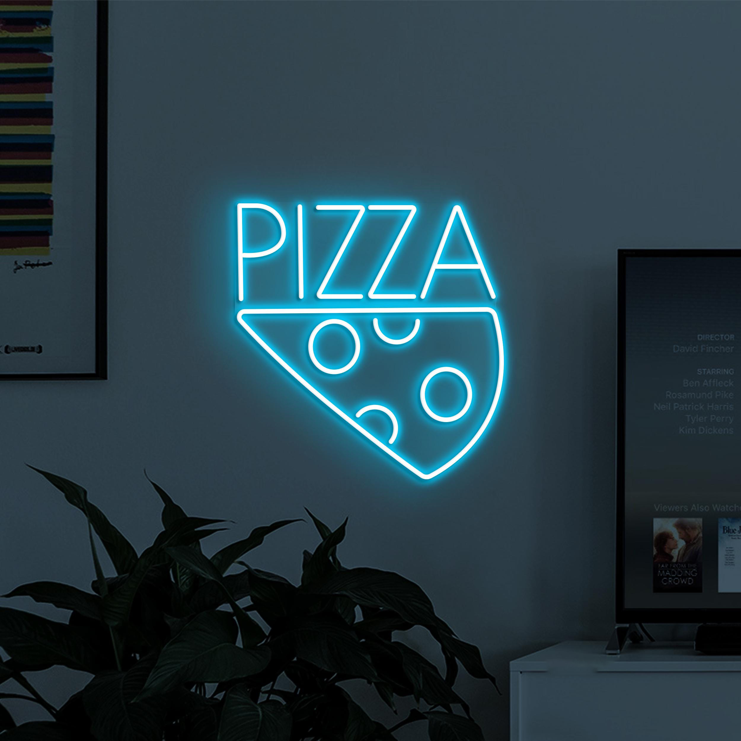 Pizza Neon Sign, Pizza LED Light, Pizza Slice Wall Decor, Pizza Logo Wall Art, Pizza Cafe Neon Light, Kitchen Neon Art, Pizza Lover Decor