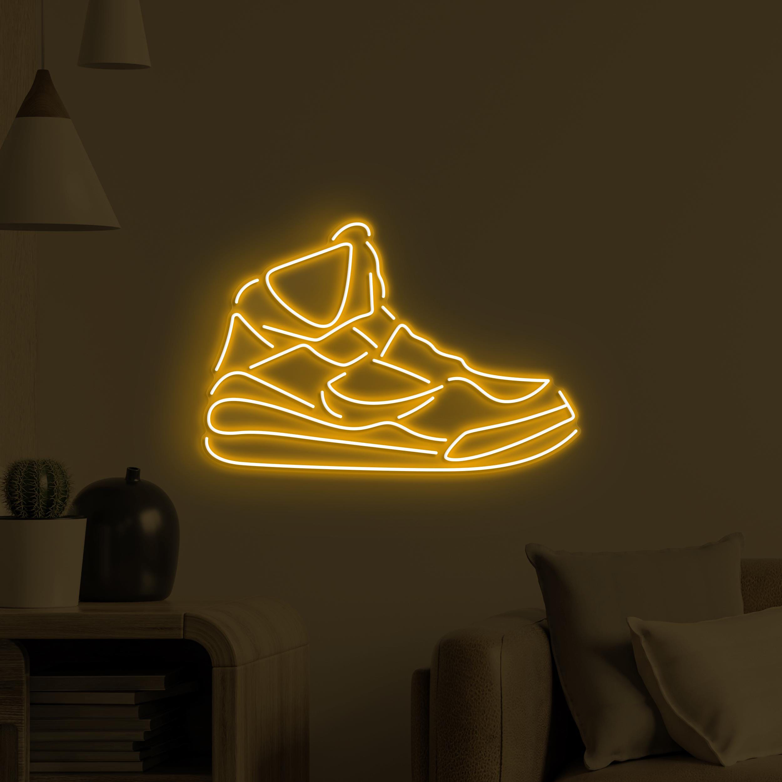 Sneakers Neon Sign, Sneakers LED Light, Modern Footwear Wall Decor, Shoes Shop Wall Art, Yoni Alter Style Sneaker Sign, Sports Shoes Lover