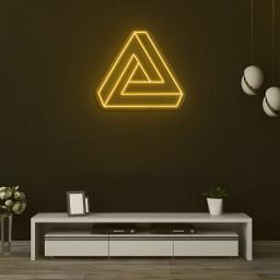 Penrose Triangle LED Neon Sign, Geometric Wall Art, Minimalist Decor for Home, Office, or Living Room, Custom Neon Light,LED Sign Decoration