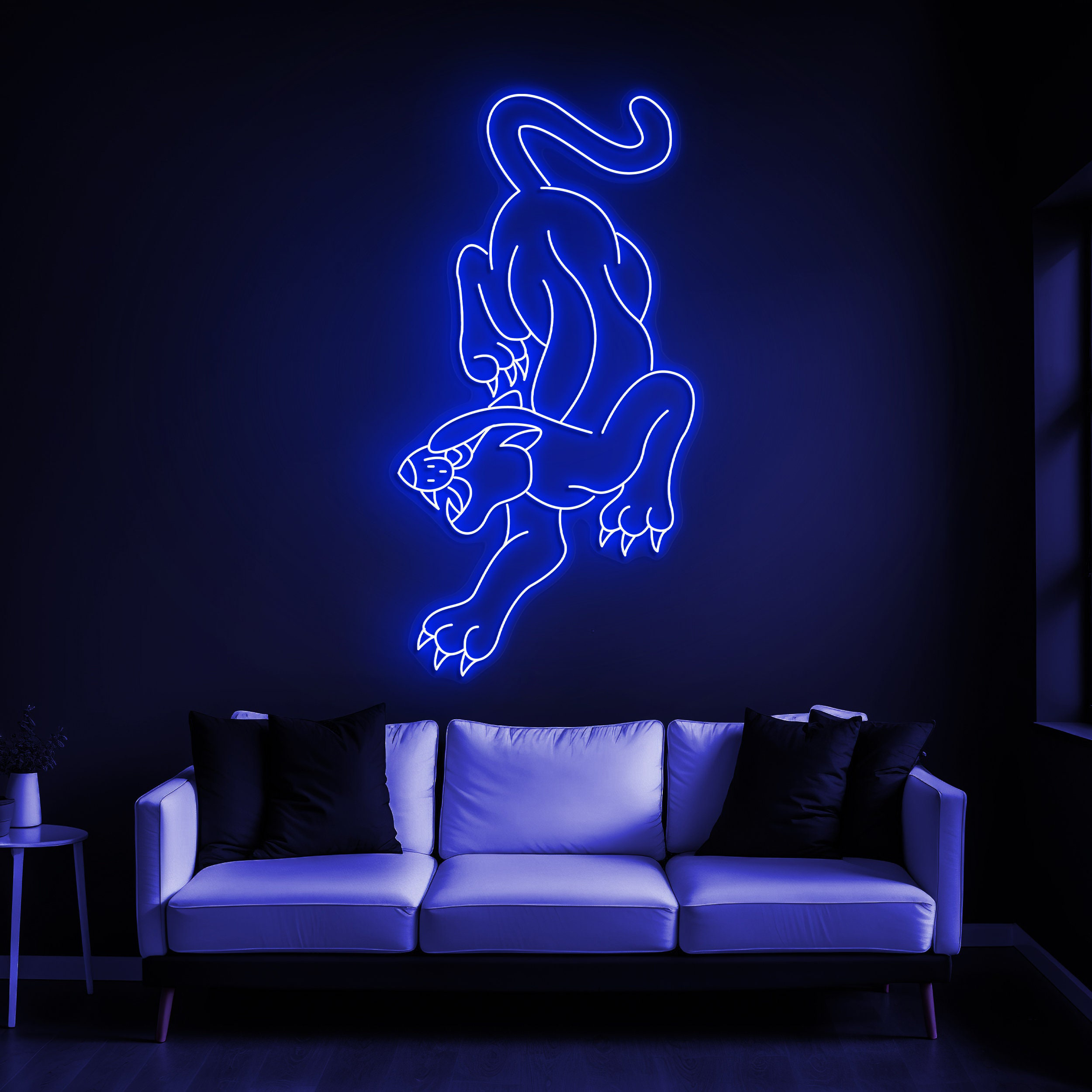 Panther Neon Sign, LED Big Cat Wall Decor, Custom Panther Neon Light for Man Cave or Game Room, Animal LED Decor, Gift Idea for Any Occasion