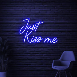 Just Kiss Me Neon Sign, Just Kiss Me Led Light, Kiss Me Wall Decor, Personalized Kiss Sign, Romantic Wall Decor, Couple Room Wall Light