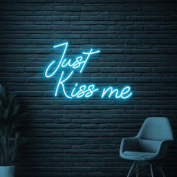 Just Kiss Me Neon Sign, Just Kiss Me Led Light, Kiss Me Wall Decor, Personalized Kiss Sign, Romantic Wall Decor, Couple Room Wall Light