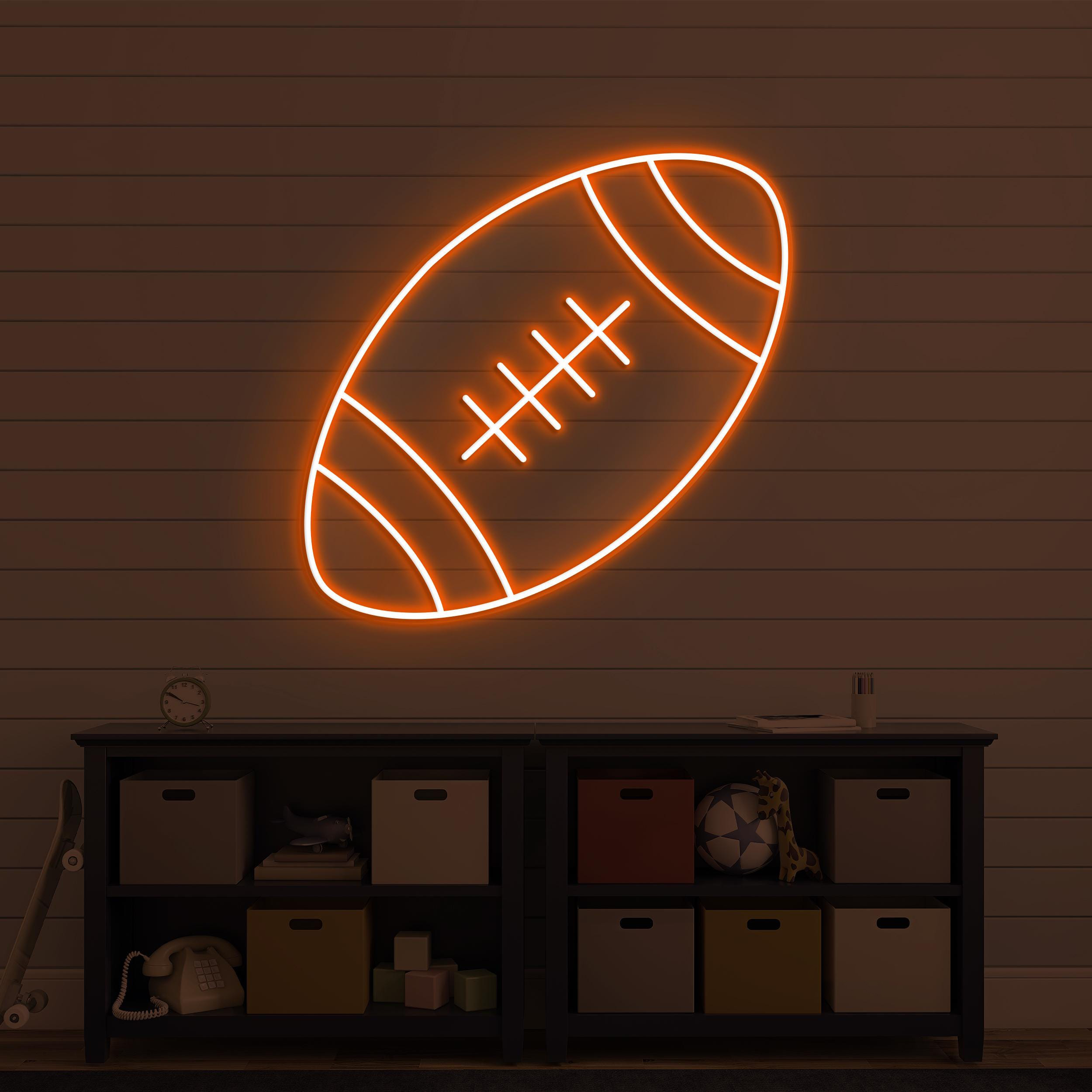 Football Neon Sign, Football LED Light, American Football Wall Decor, Football Club Wall Art, Sports Shop Neon Light, Game Room Led Decor