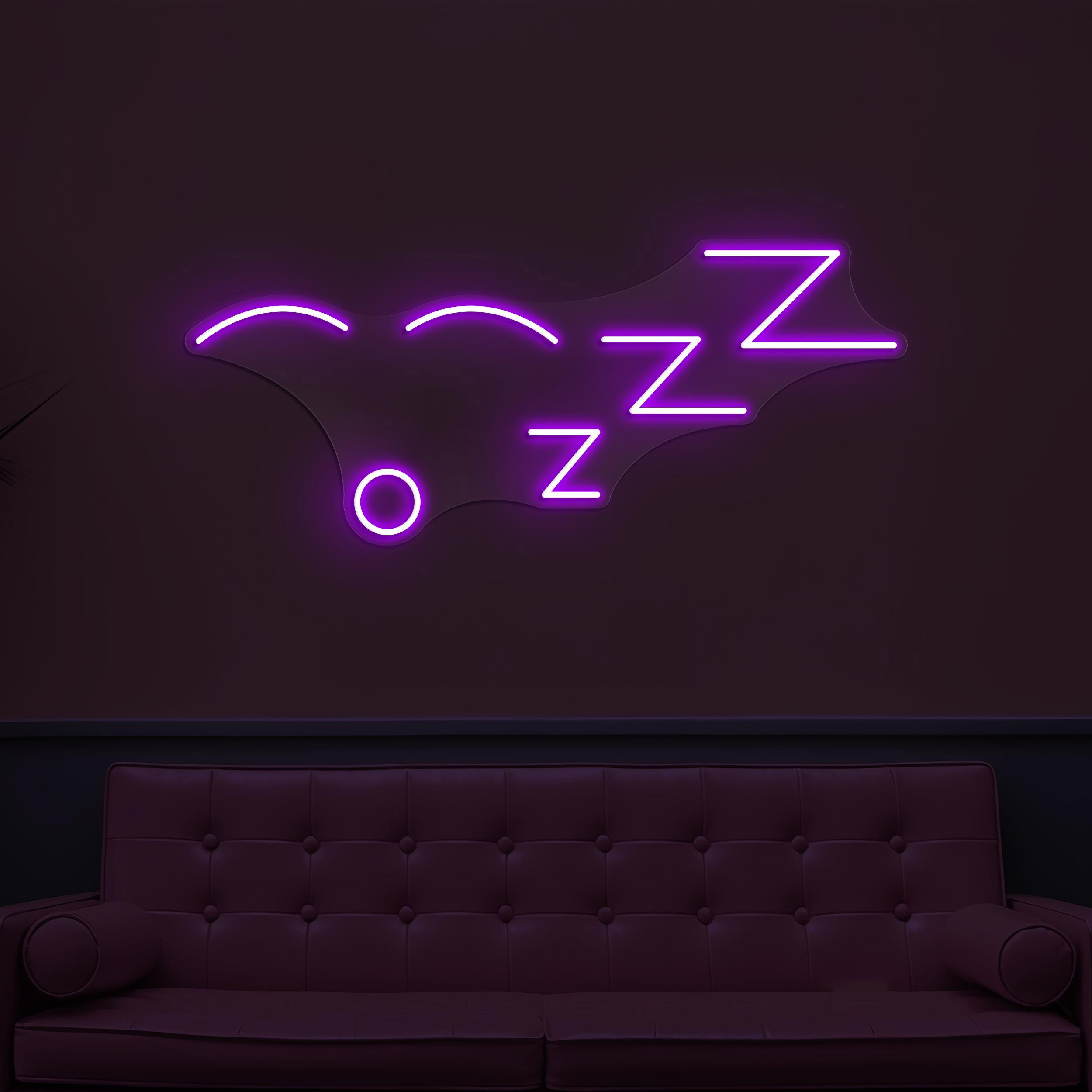 Zzz  Neon Sign, Zzz LED Light, Sleepy Night Wall Decor, Sleep Symbol Wall Art, Kids Room Wall Art, Sweet Dreams Neon Light, Zzz Emoji Sign
