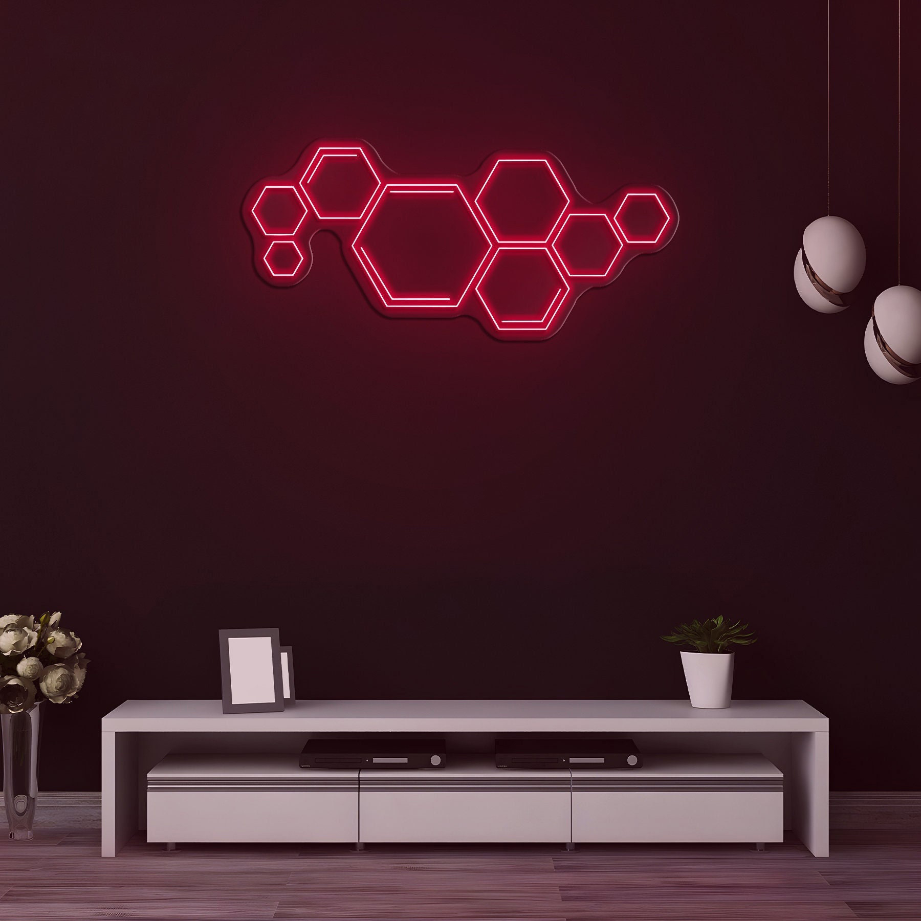 Honeycomb Neon Sign, Honeycomb Light, Nature Lover's Home Decor, LED Neon Light, Night Light, Bee Lover Gifts, Beekeeper Art Gift, Neon Sign
