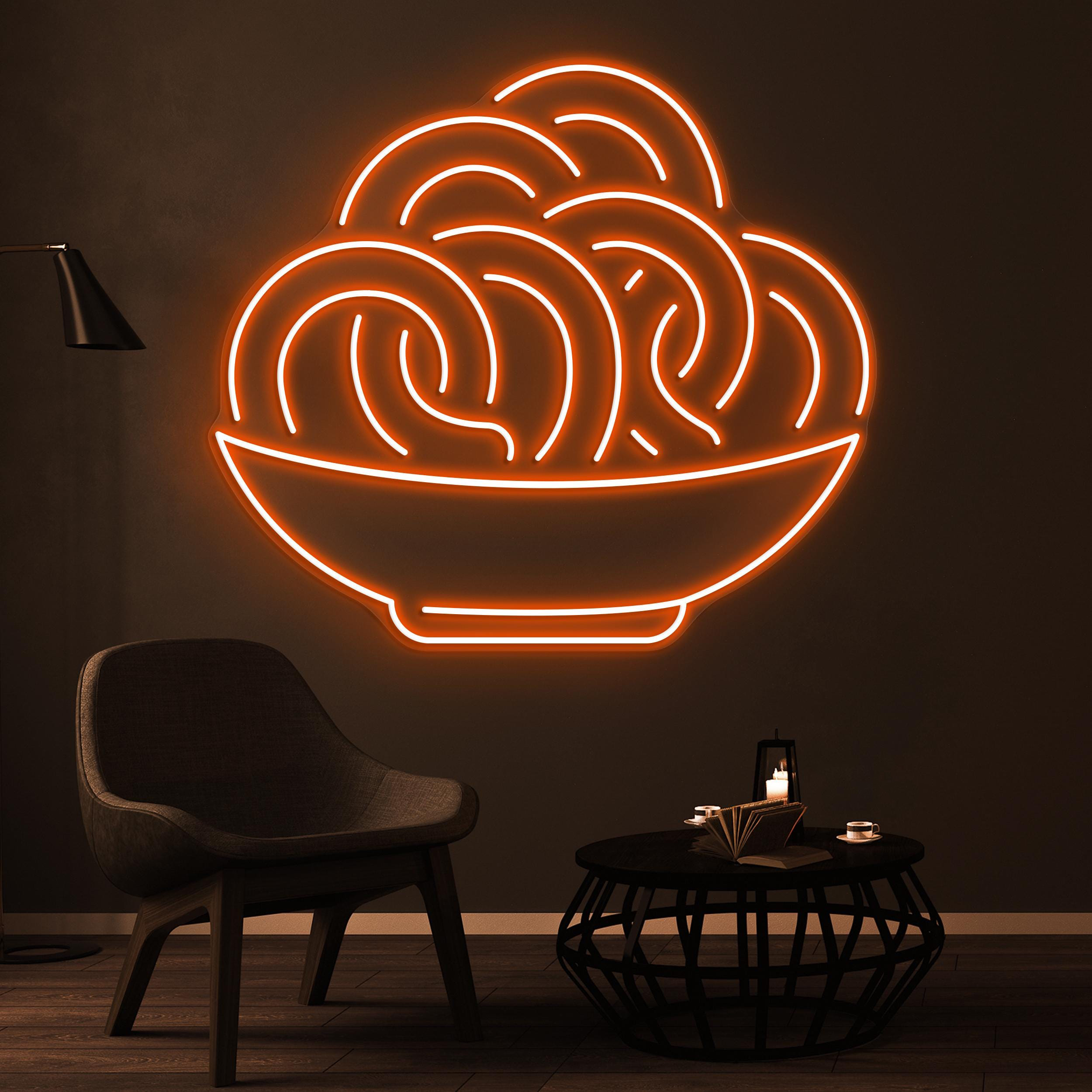 Noodle Bowl Neon Sign, Noodle Bowl LED Light, Ramen Wall Decor, Asian Restaurant Sign, Kitchen Wall Light, Pasta Neon Sign, Ramen Shop Decor