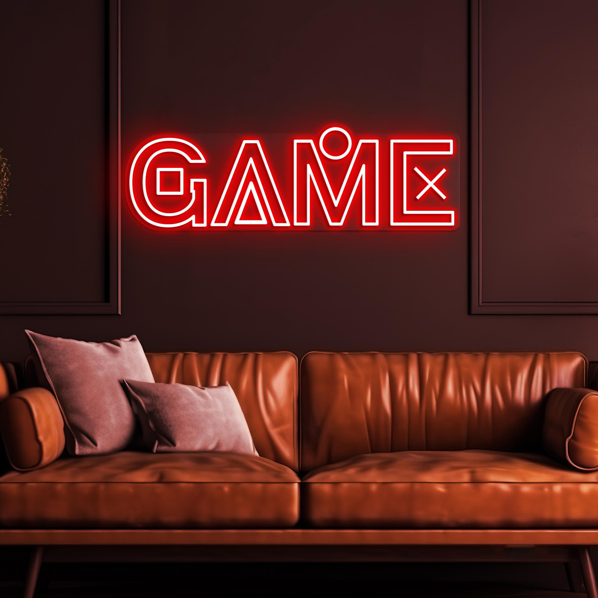 Game Neon Sign, Game LED Light, Gamer Wall Decor, Game Room Wall Art, Kids Room Decor, Gaming Zone Light, Level Up Neon Art, Game Lover Gift