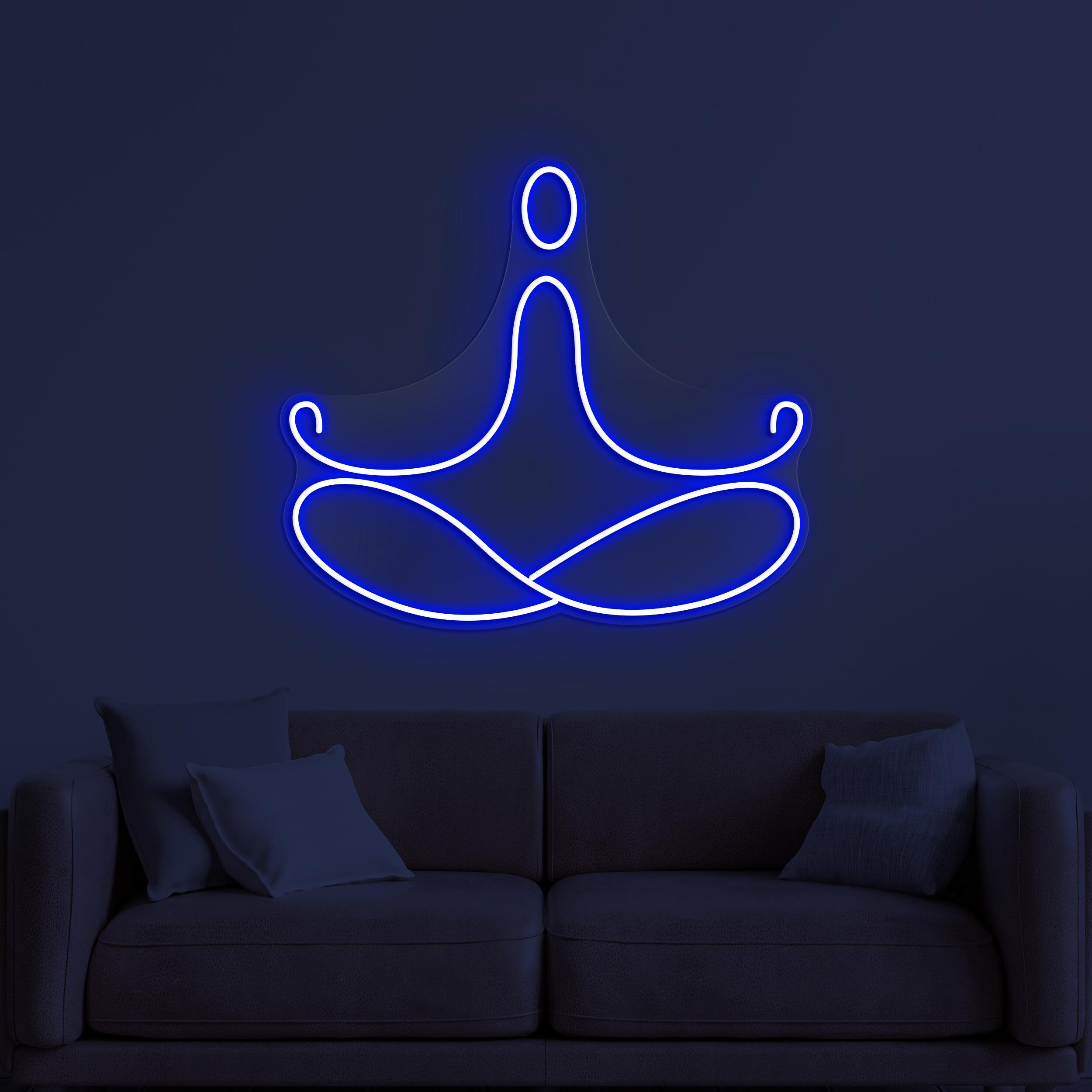 Yoga Pose Neon Sign, Yoga Pose LED Light, Yoga Club Wall Decor, Fitness Room Wall Art, Gift For Yoga Lover, Meditation Symbol Led Sign