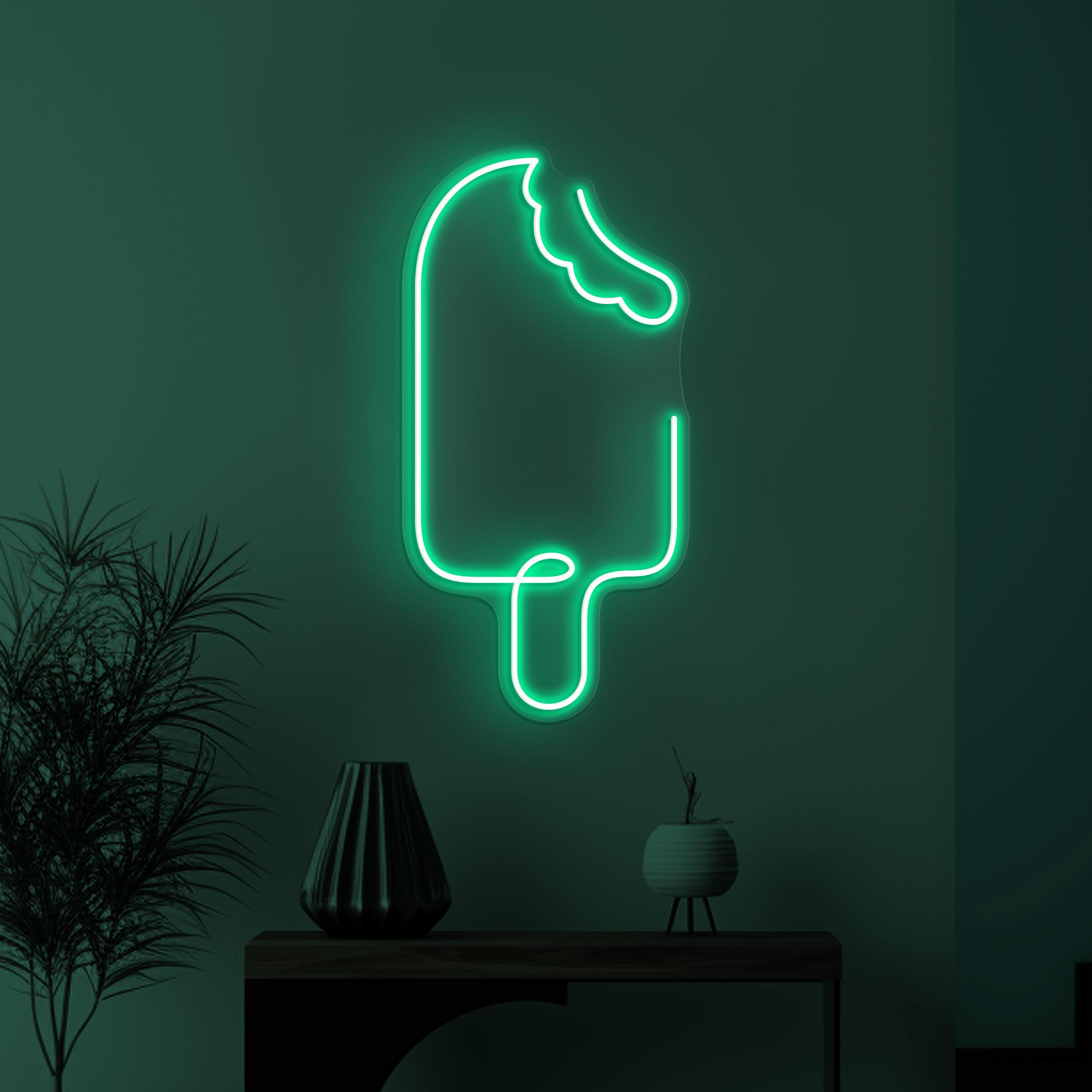 Ice Cream Neon Sign, Ice Cream LED Light, Ice Cream Shop Decor, Sweet Cafe Wall Art, Kids Room Neon Light, Popsicle Led Art, Ice Cream Lover