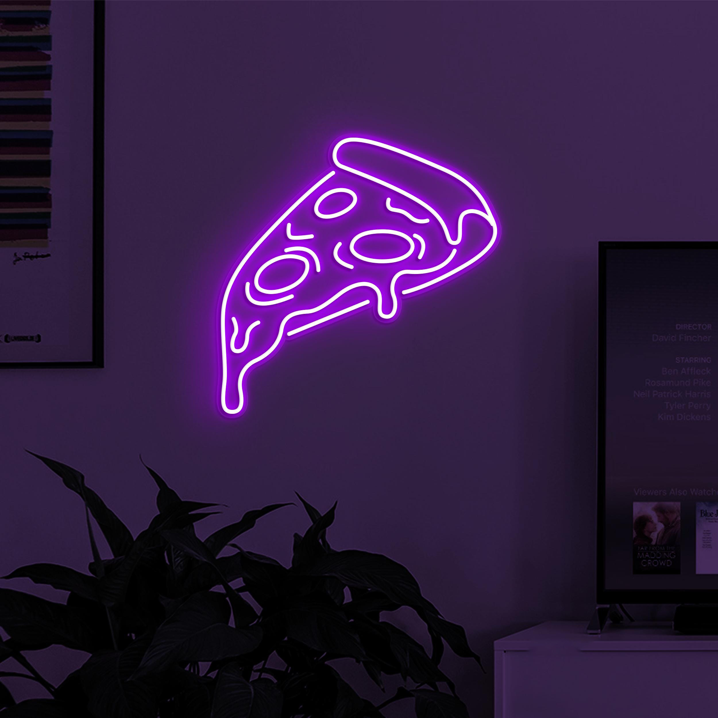 Pizza Neon Sign, Pizza LED Light, Pizza Shop Wall Decor, Home and Kitchen Wall Art, Pizza Slice Neon Light, Restaurant Neon Art, Pizza Lover