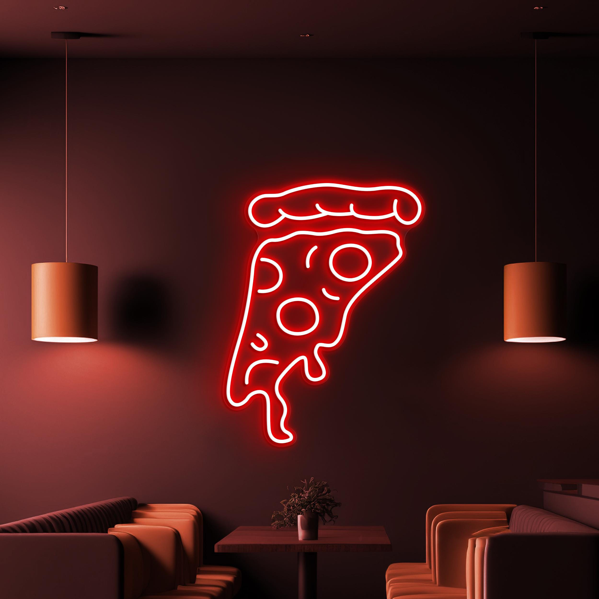 Pizza Slice Neon Sign, Pizza Slice LED Light, Pizza Shop Wall Decor, Kitchen Wall Art, Home Neon Light, Custom Neon Sign, Pizza Lover Gift