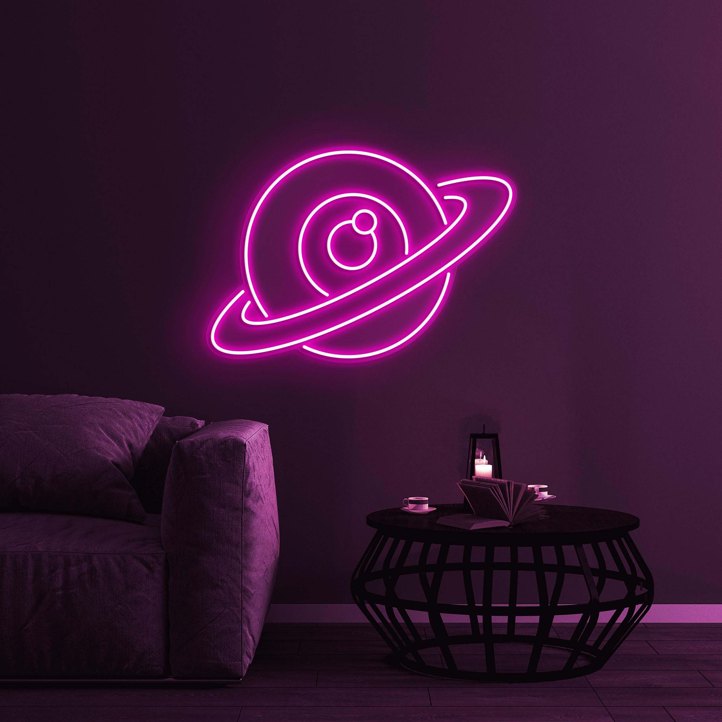 Planet Neon Sign, Saturn Neon Sign, Planet Wall Decor, Custom Neon Sign, Kids Room Decor, Space Wall Art, Home Wall Decor, Space Lover, Gift