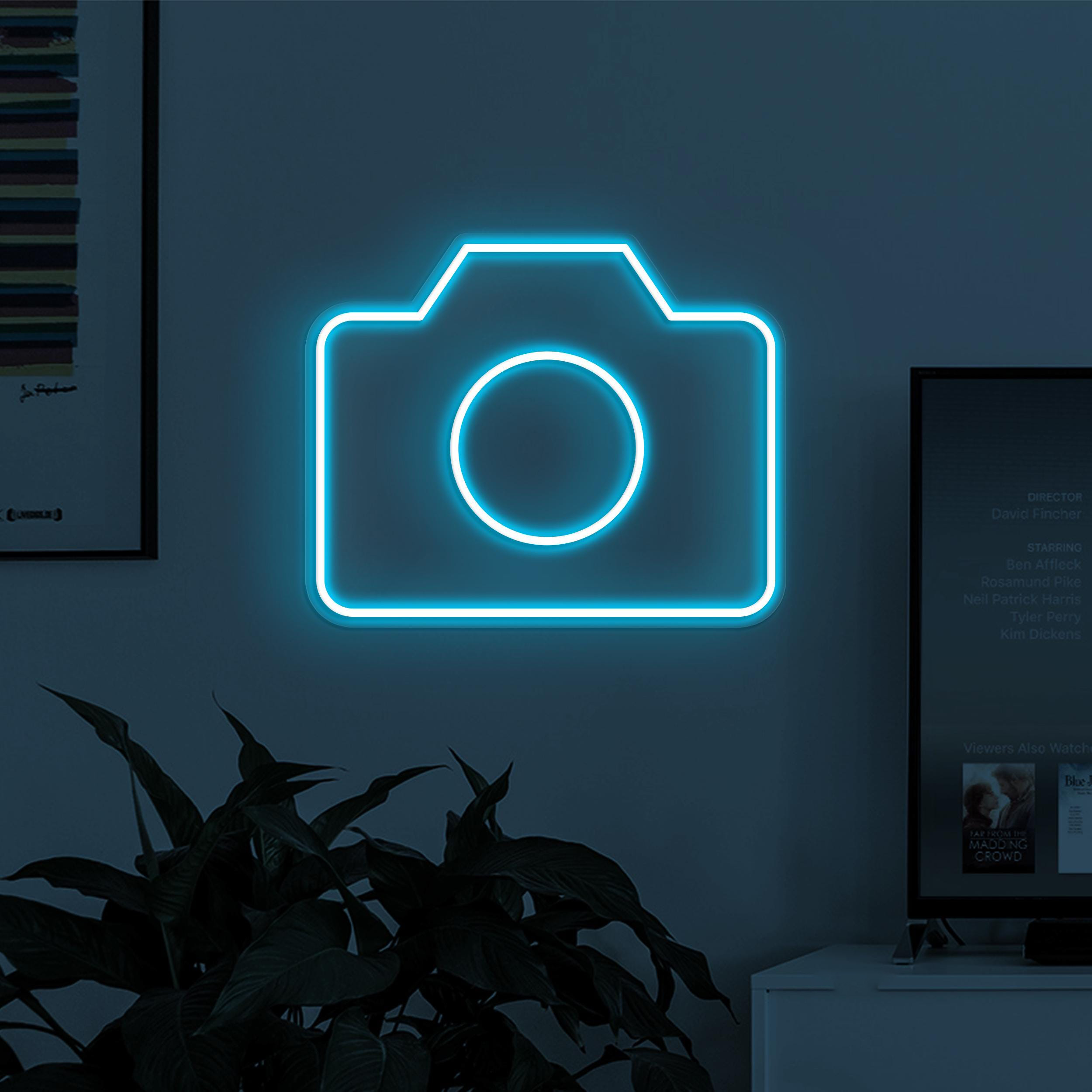 Camera Neon Sign, Camera LED Light, Photography Wall Art, Photo Studio Wall Decor, Kids Room Neon Light, Photographer Gift, Birthday Decor
