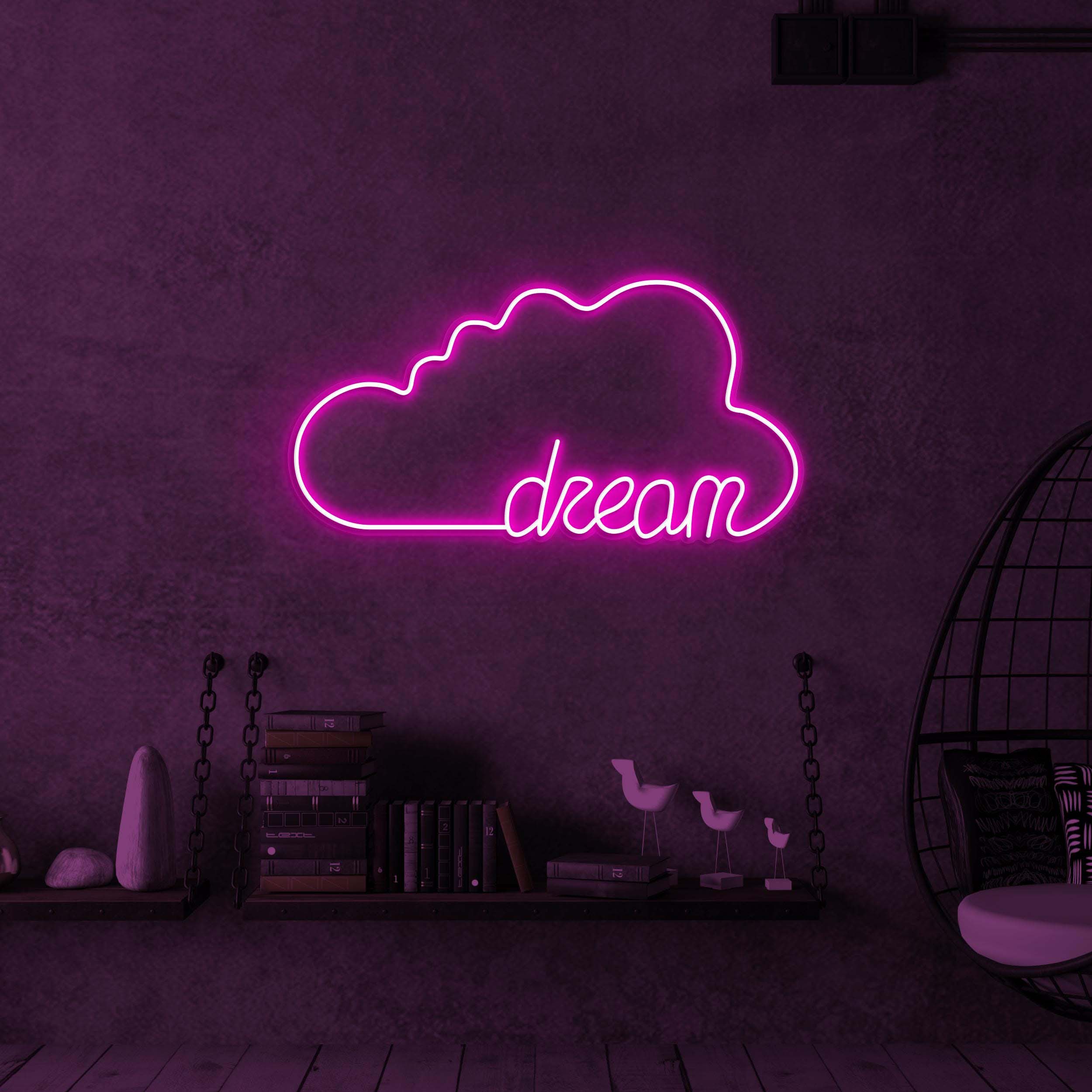 Dream Neon Sign, Dream LED Light, Cloud Wall Decor, Home Wall Art, Kids Room Decor, Custom Neon Sign, Bedroom Neon Art, Dreamy Cloud Sign