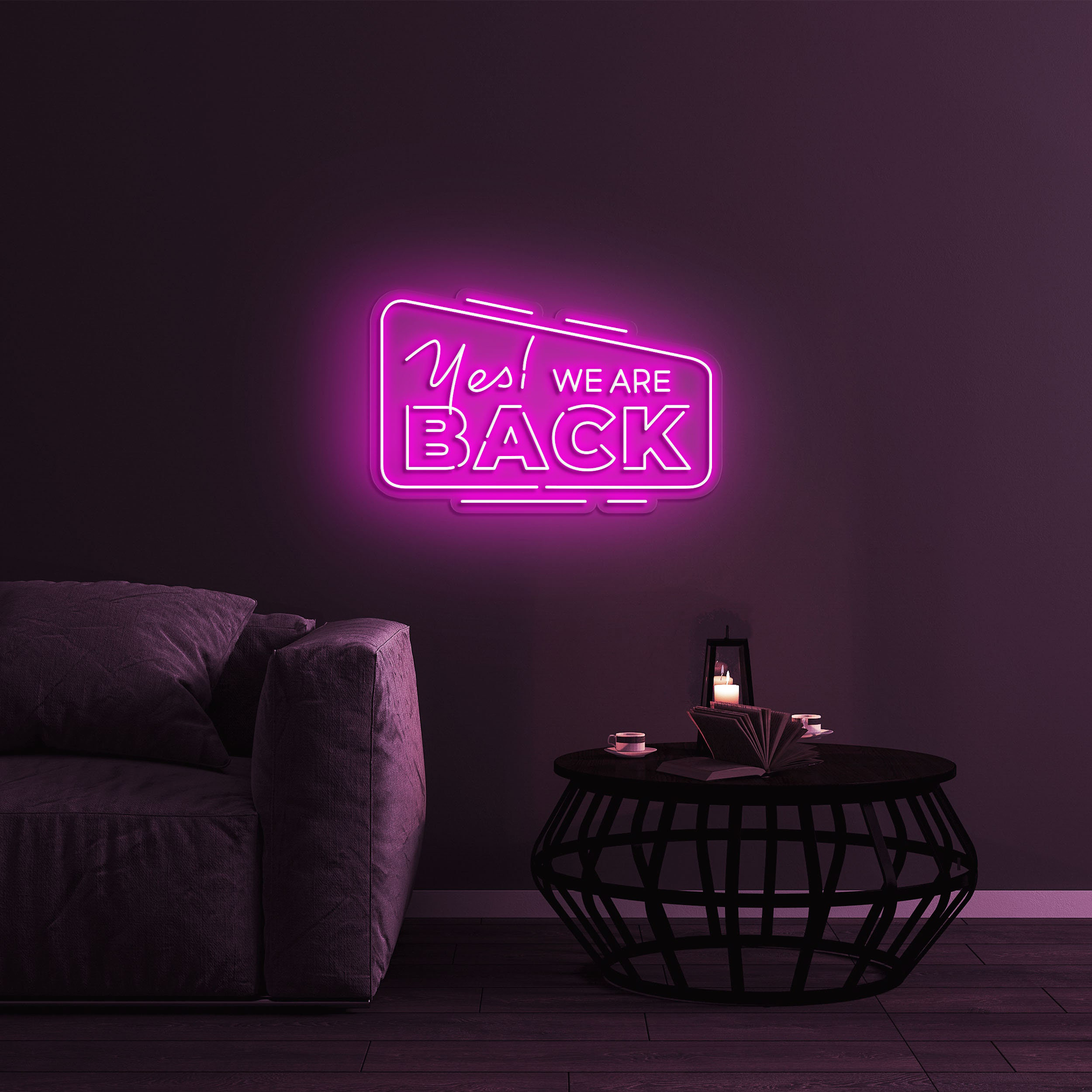Yes! We Are Back Neon Sign, Open Sign for Shops, Neon Wall Decor for Businesses, Events, and Celebrations, Eye-catching Storefront Decor