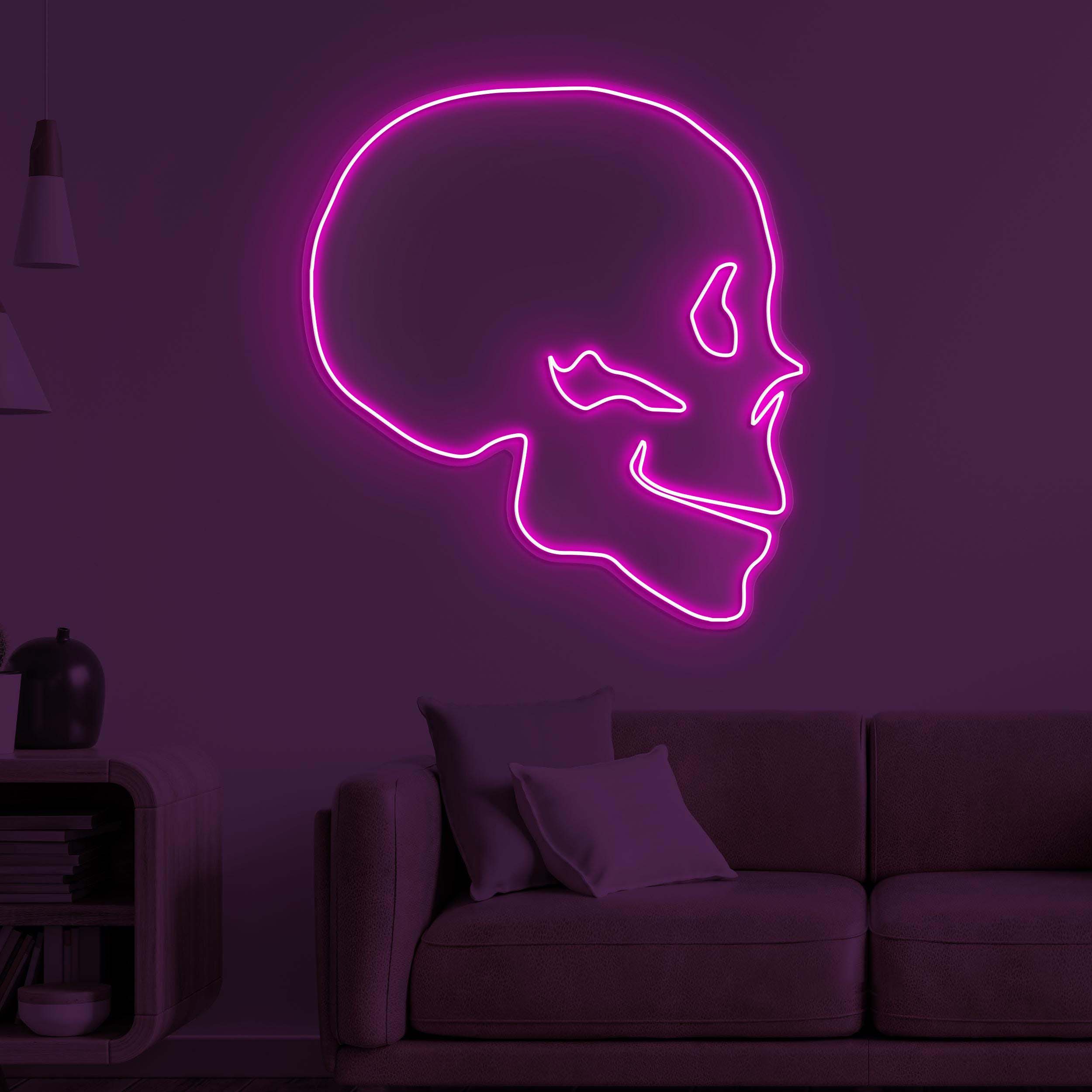 Skull Neon Sign, Skull LED Light, Skull Head Wall Decor, Game Room Wall Art, Horror House Neon Light, Personalized Sign, Game Room Art, Gift