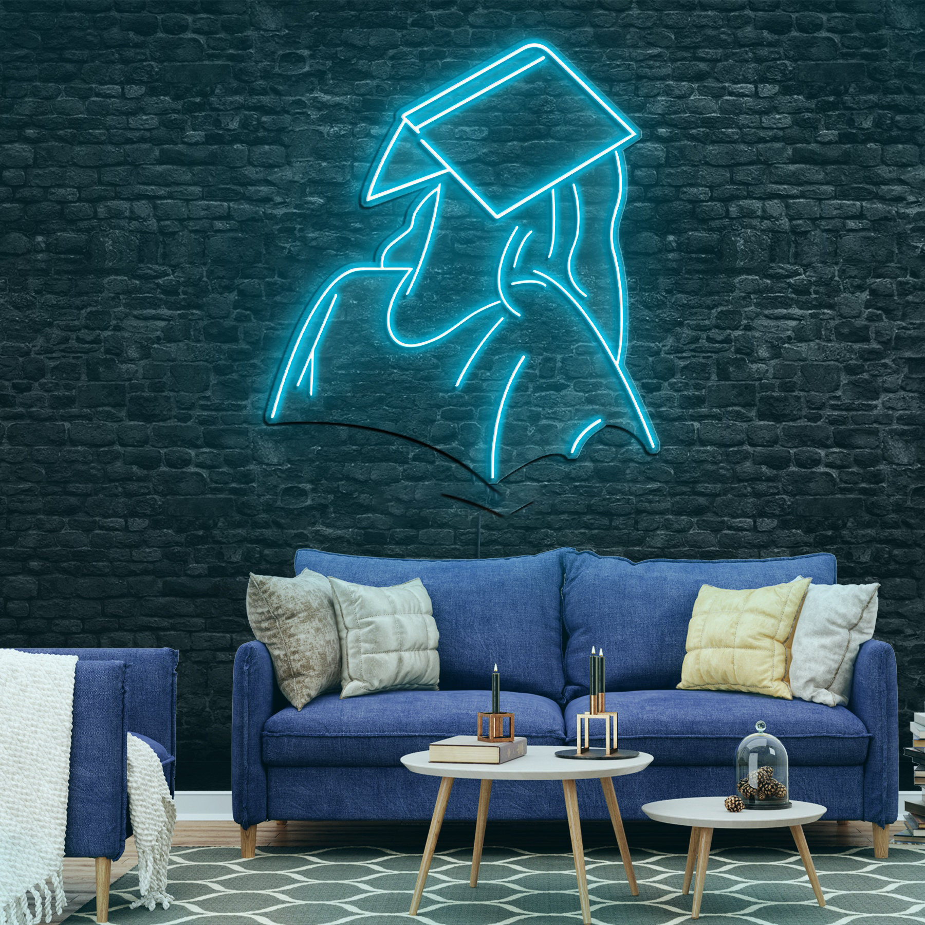 Sad Woman with Book Neon Sign, Bookish LED Light, Gift for Book Lovers,Girl Reading Book and Coffee Neon Sign,Wall Art for Bedroom,Club Room