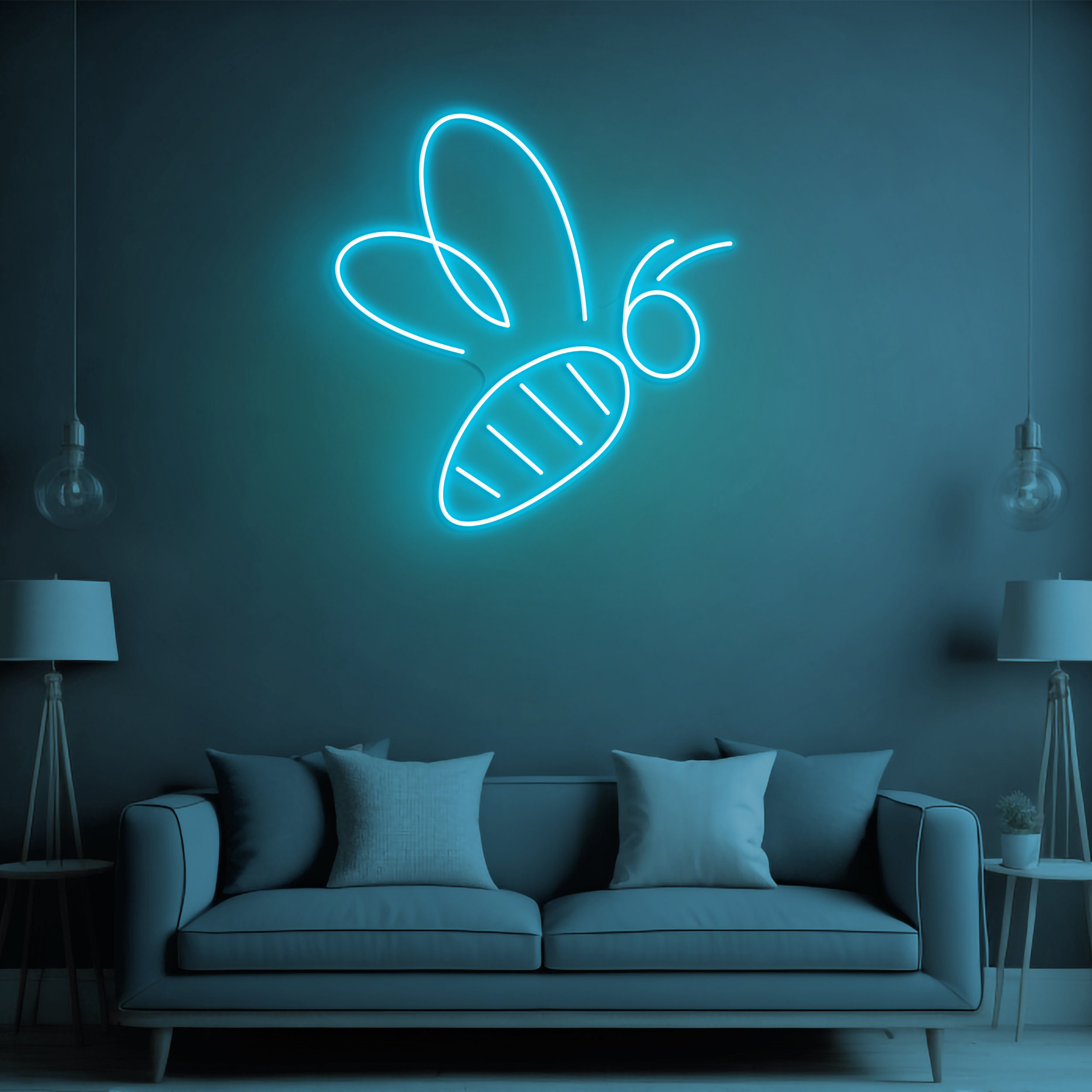 Bee LED Neon Sign, Honey Neon Light, Bee Wall Art, Bee Neon Art Sign, Led Decor, Beehive Wall decor, Kids Room Decor, Led Neon Light, Gift
