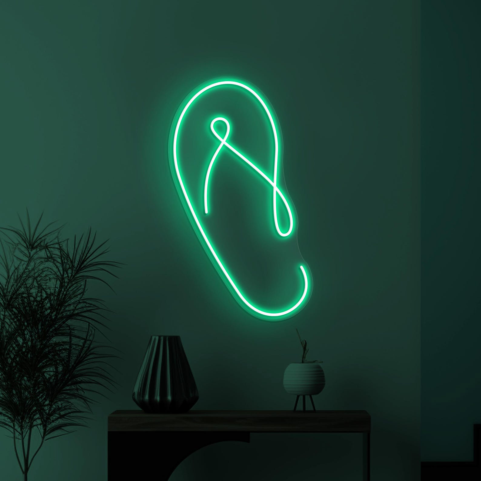 Flip Flop Neon Sign, Flip Flop LED Light, Shoes Shop Wall Art, Beach Shoes Wall Decor, Business Neon Light, Home Wall Art, Summer Decor