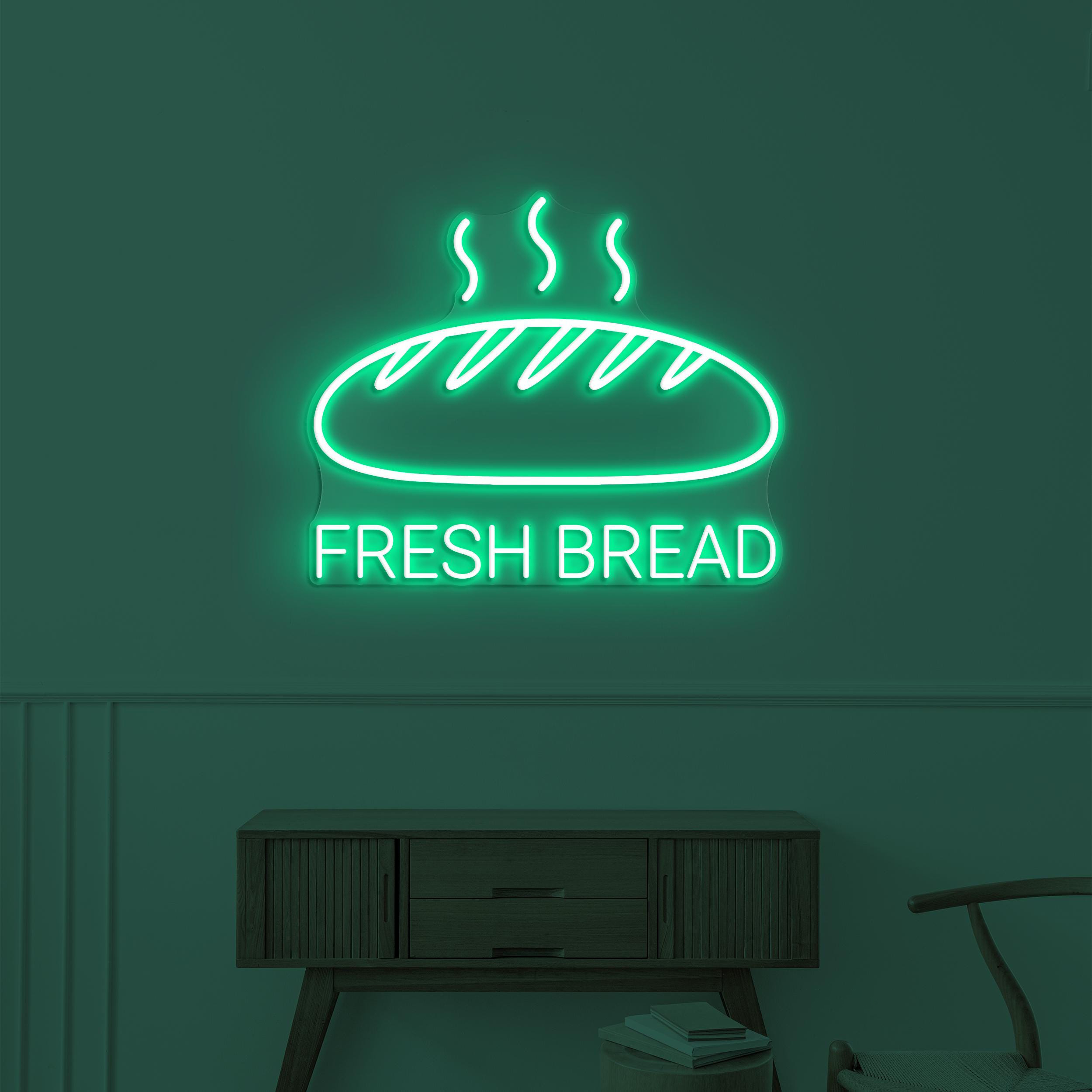 Fresh Bread Neon Sign, Fresh Bread LED Light, Bakery Wall Decor, Warm Bread Neon Light, Fresh Baked Bread Neon Sign, Hot Bread Wall Sign
