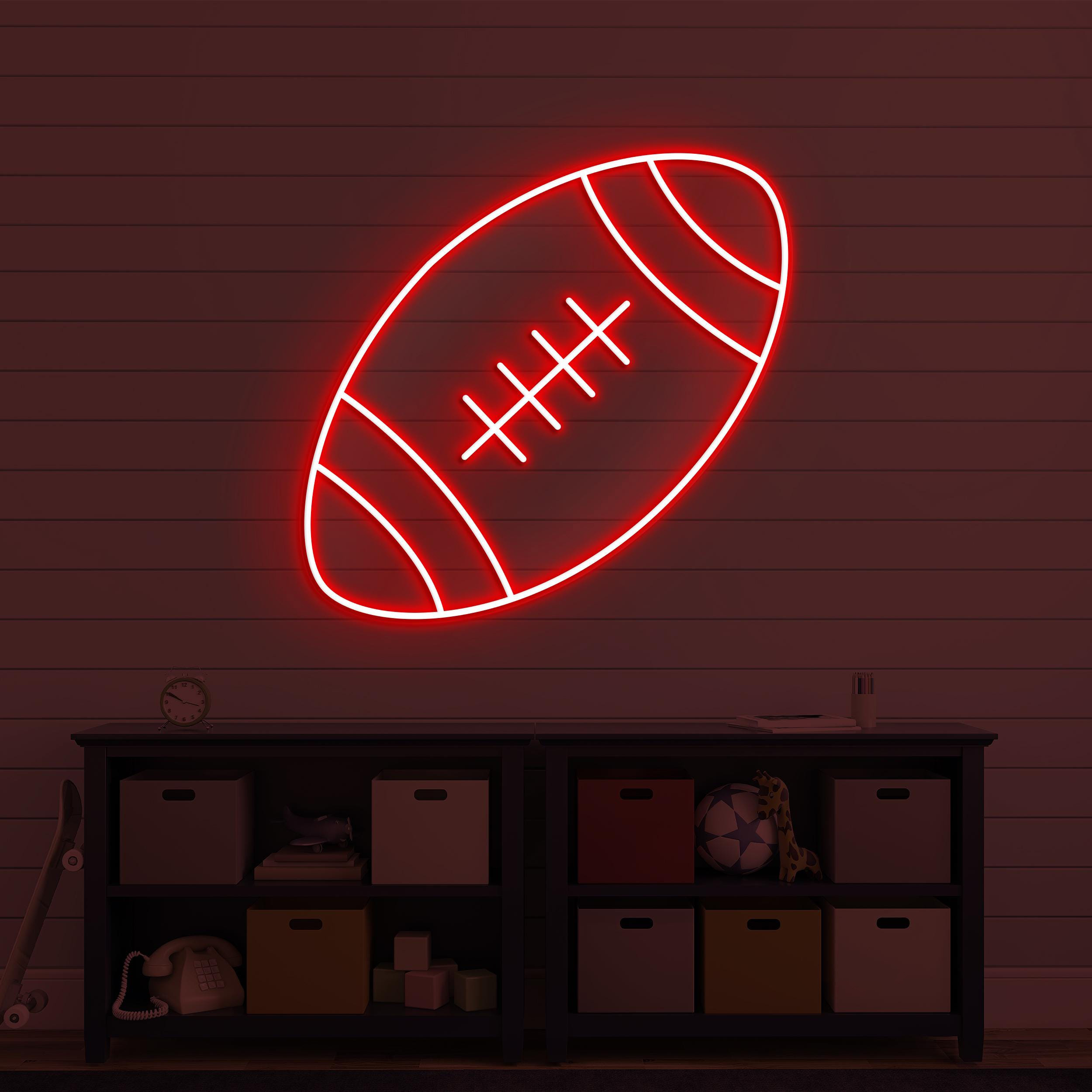 Football Neon Sign, Football LED Light, American Football Wall Decor, Football Club Wall Art, Sports Shop Neon Light, Game Room Led Decor