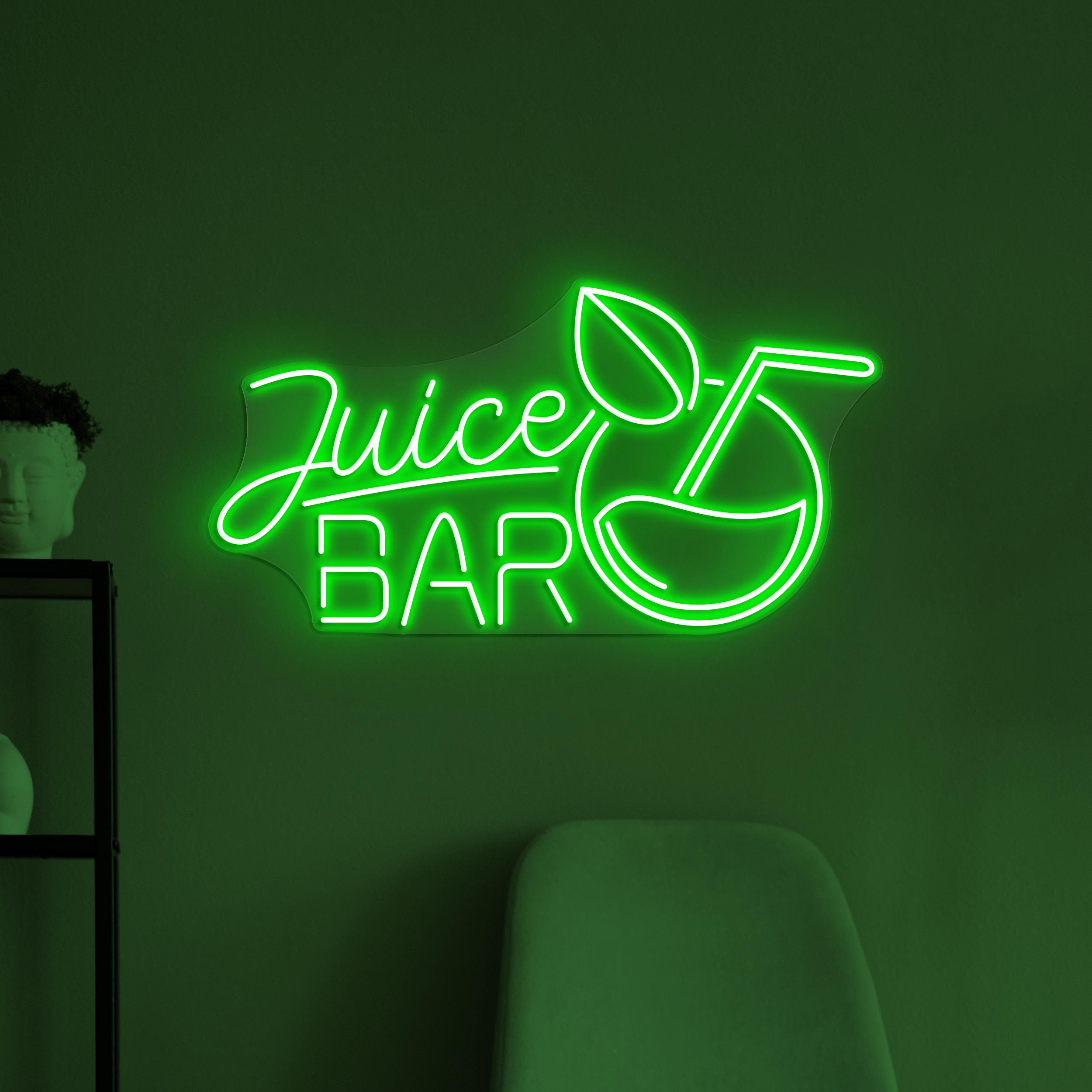 Juice Bar Neon Sign, Juice Bar LED Light, Bar Wall Decor, Juice Shop Wall Art, Drink Corner Neon Sign, Cafe Neon Light, Drunk Neon Art, Gift