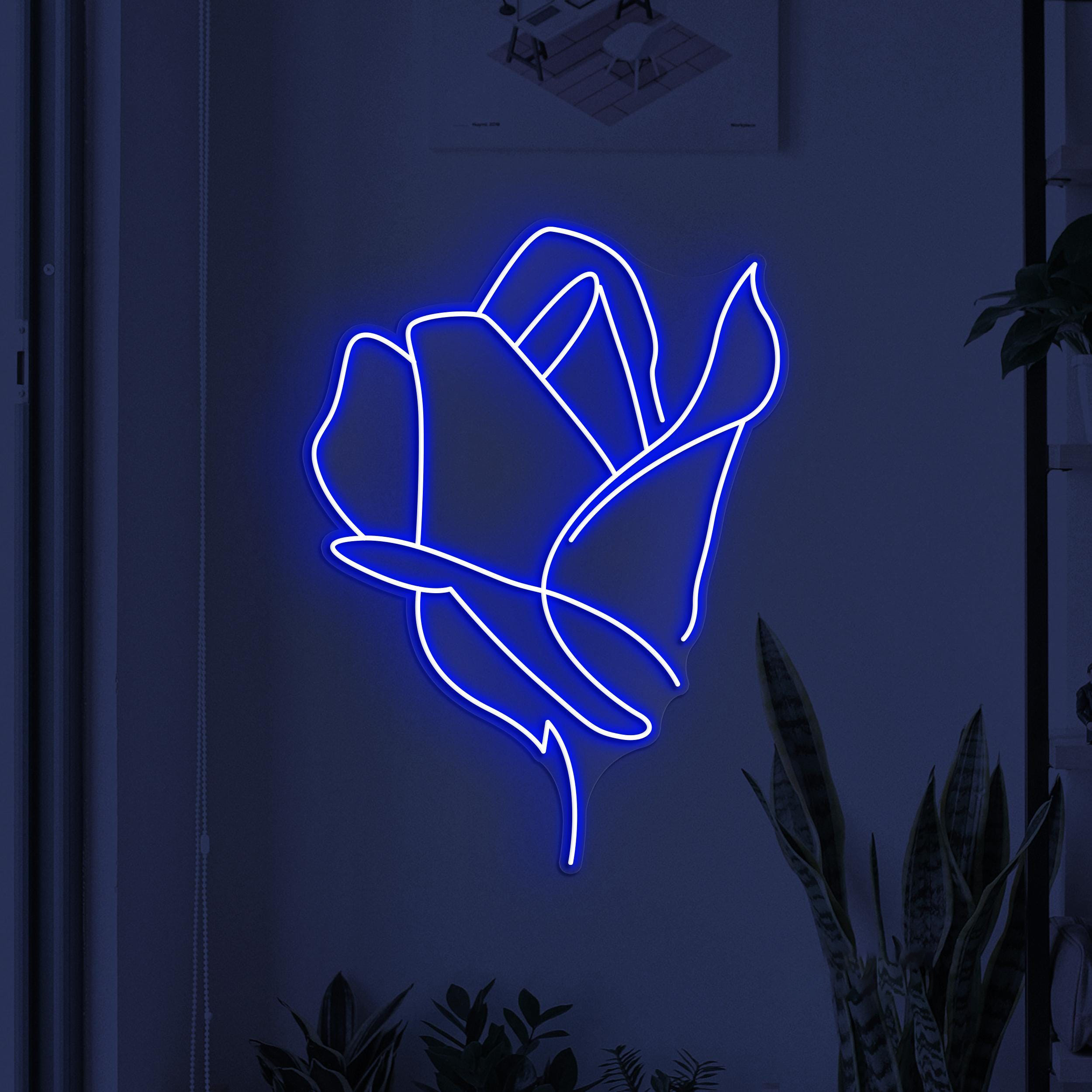 Rose Neon Sign, Rose LED Light, Wedding Wall Decor, Flower Shop Wall Art, Gift for Romantic Couple, Love Wall Light, Blooming Beauty Decor