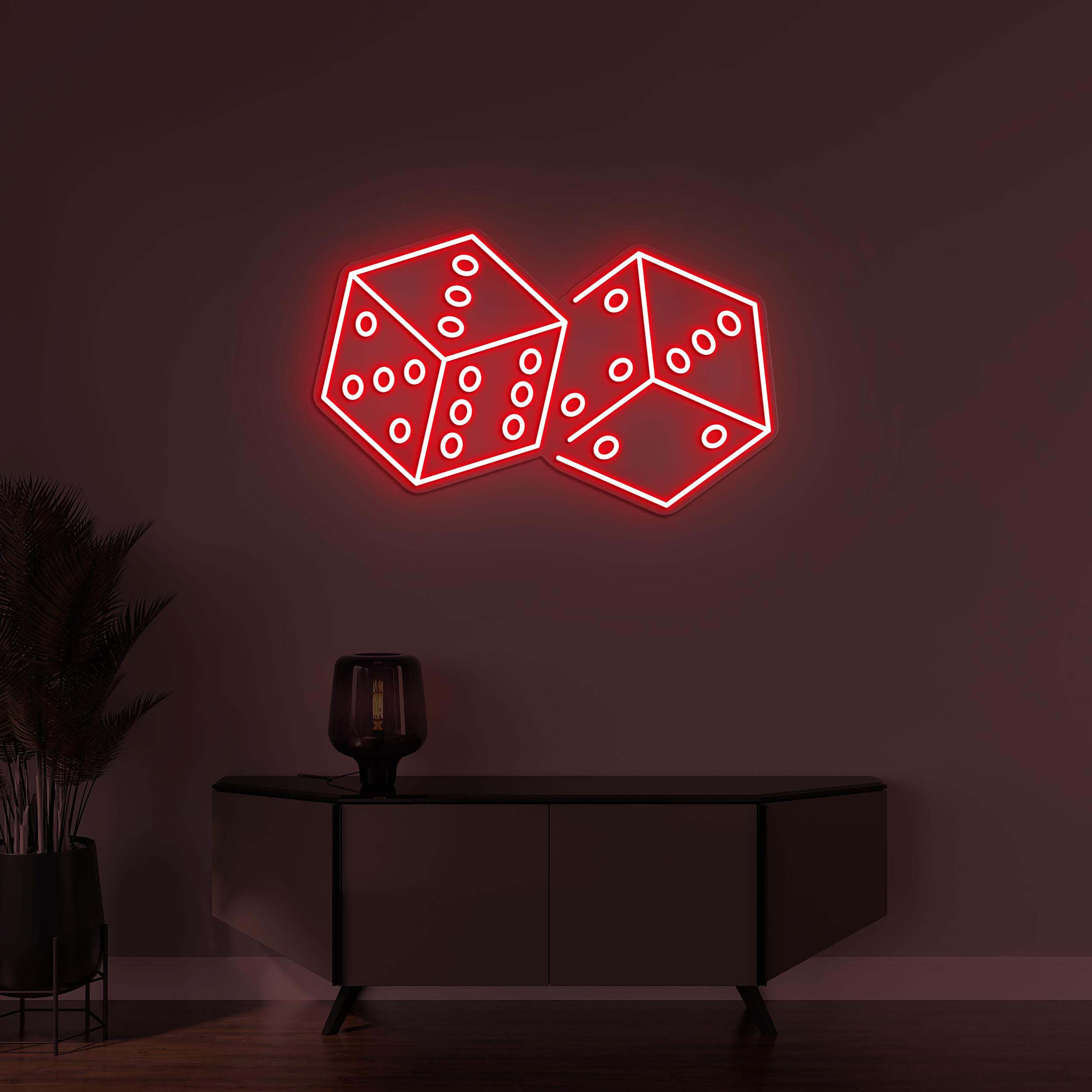 Dice Neon Sign, Dice LED Light, Ludo Dice Wall Decor, Game Room Wall Art, Custom Neon Sign, Ludo Wall Decor, Ludo Lover Gift, Home Wall Art