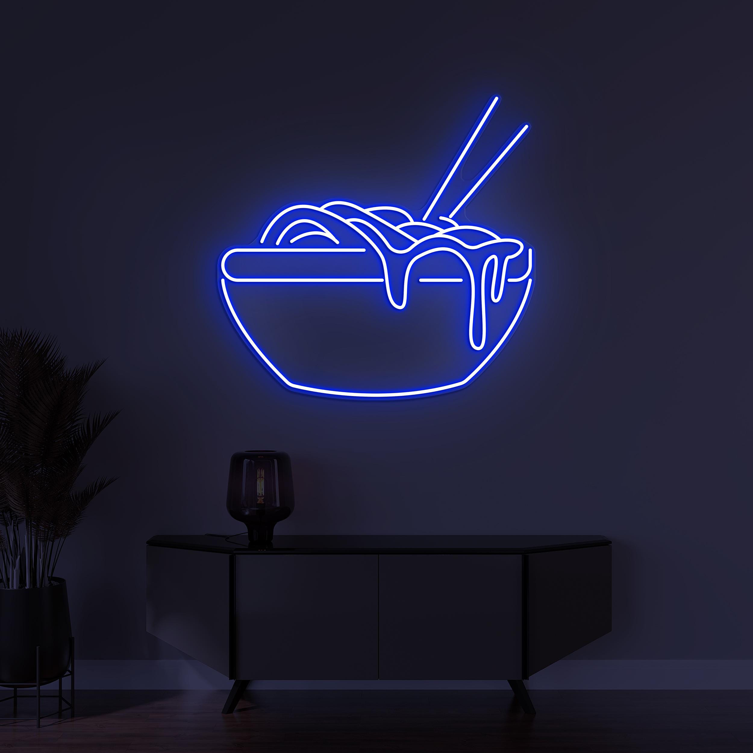 Noodle Bowl Neon Sign, Noodle Bowl LED Light, Ramen Wall Decor, Asian Food Neon Art, Custom Neon Sign, Noodle Lover Neon Sign, Cafe Wall Art