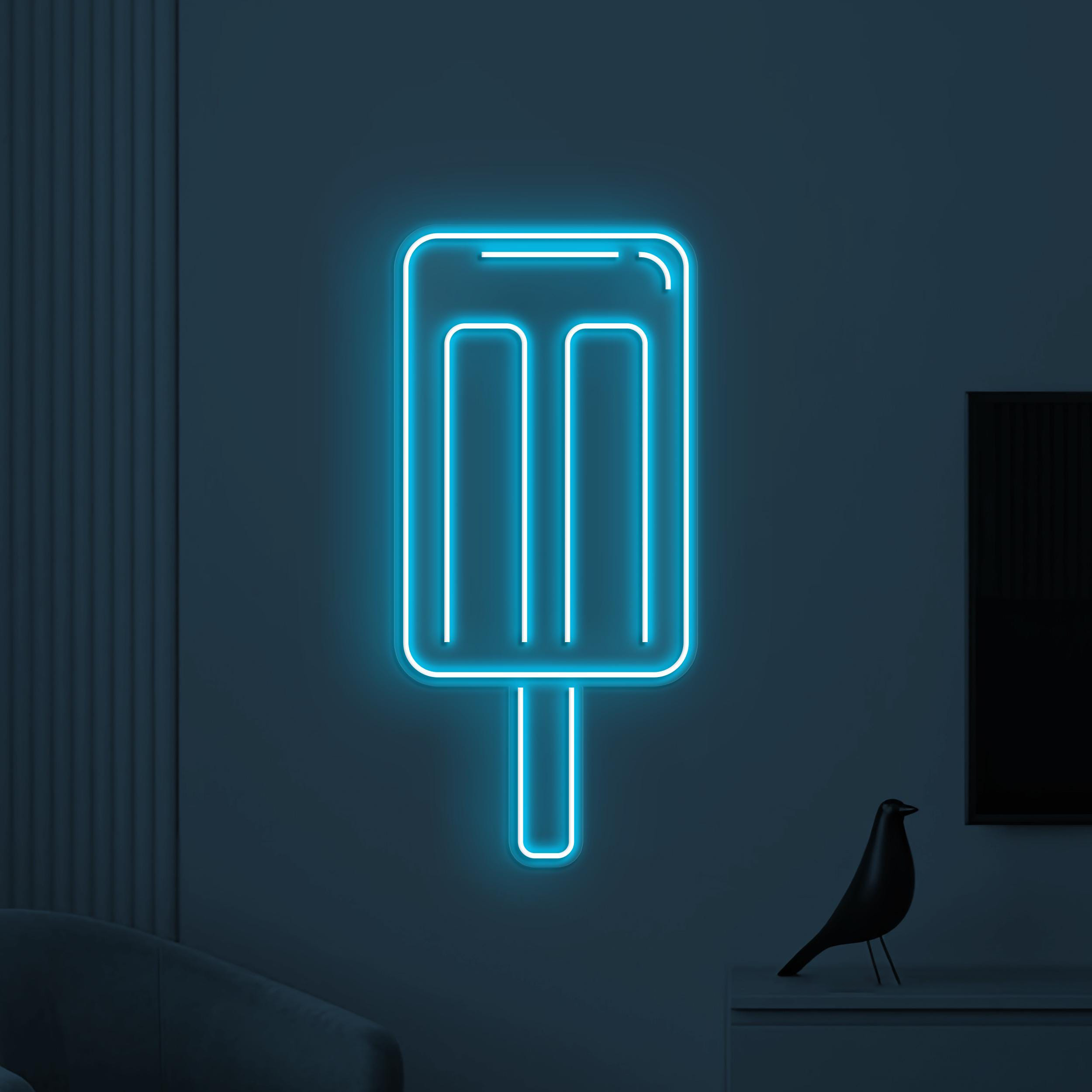 Popsicle Neon Sign, Popsicle LED Light, Ice Pop Wall Decor, Ice Cream Wall Art, Popsicle Shop Neon Light, Kids Room Decor, Popsicle Lover