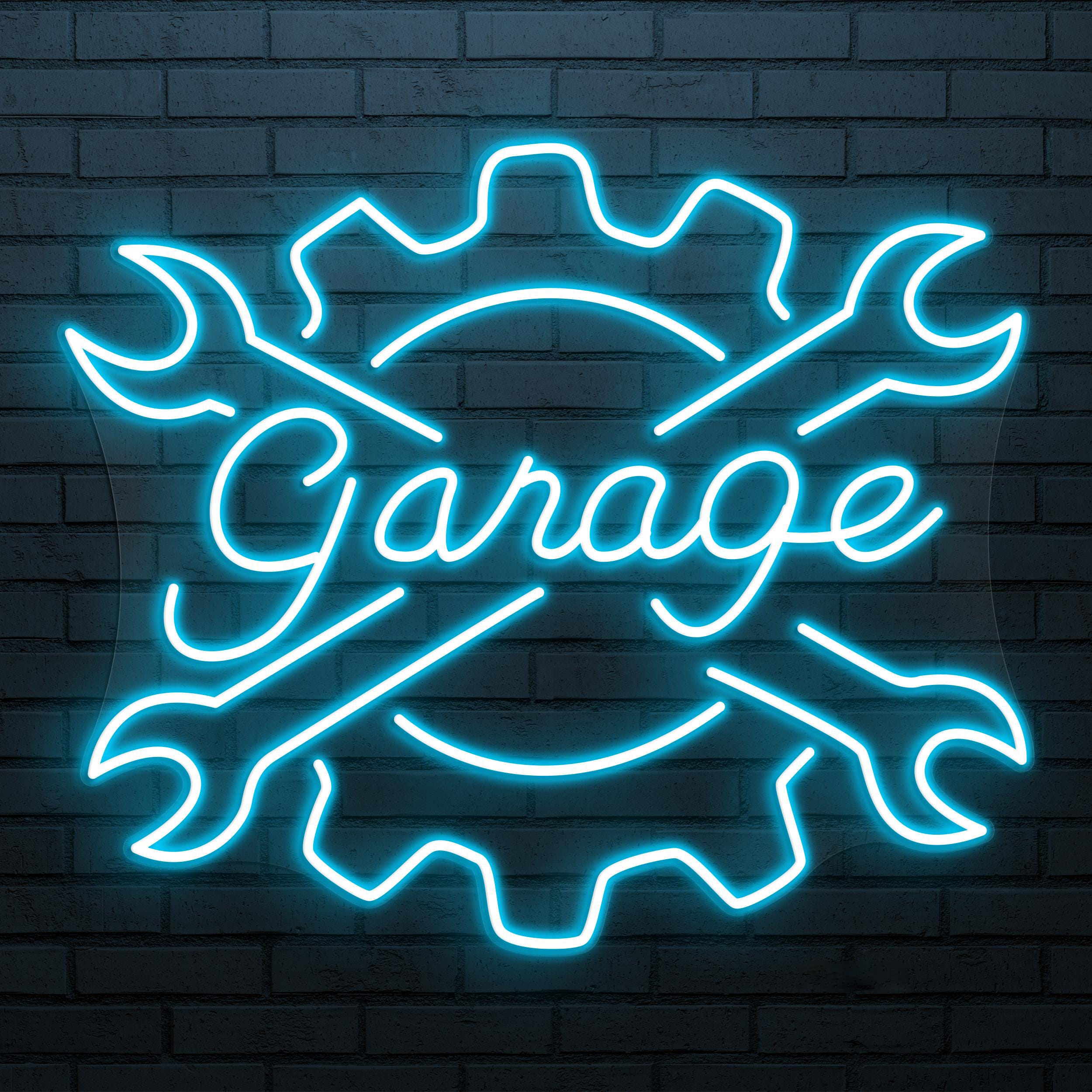 Garage Neon Sign, Garage LED Light, Mechanic Tools Wall Art, Auto Shop Wall Decor, Wrench Neon Art, Workshop Neon Light, Man Cave Decor