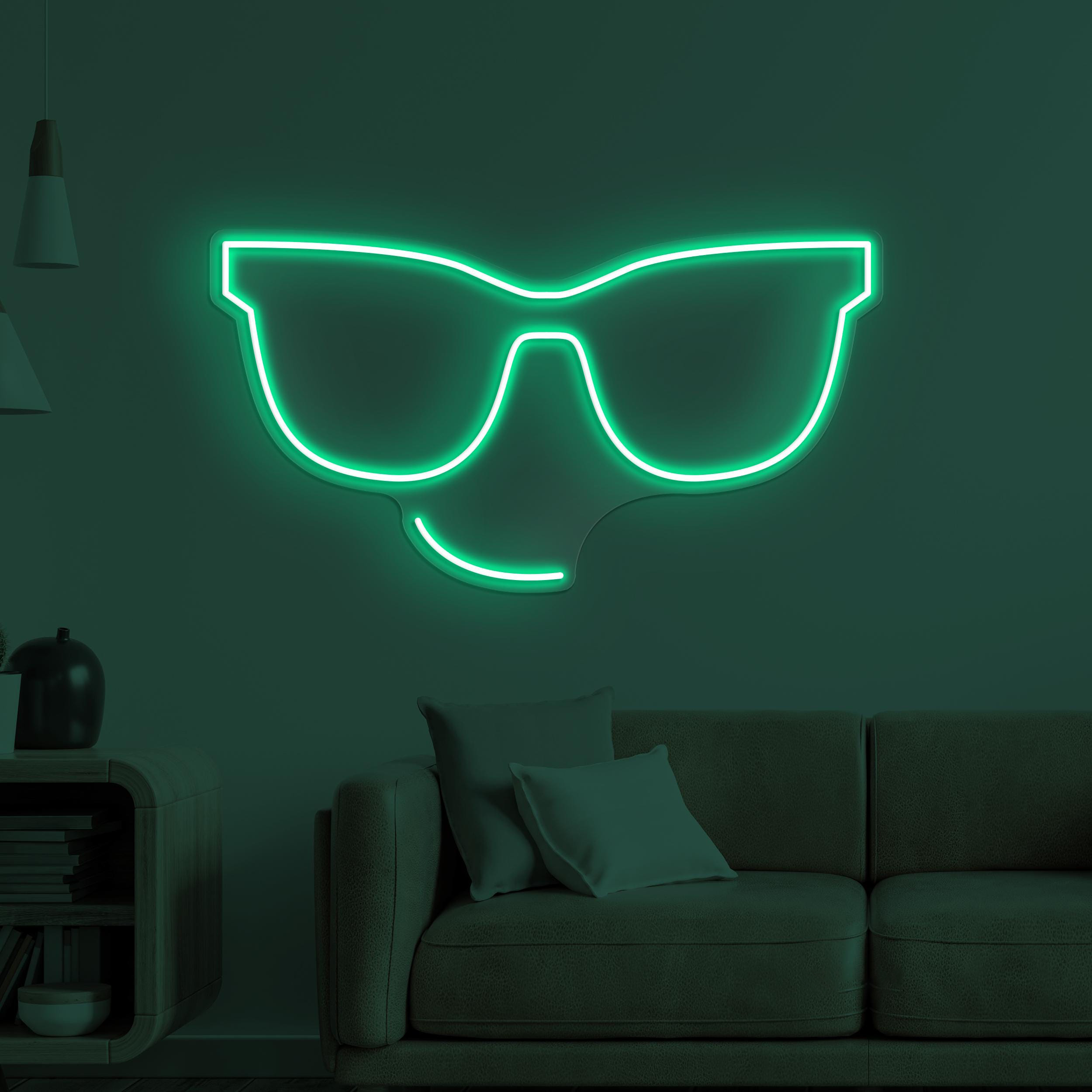 Glasses Neon Sign, Glasses LED Light, Glasses Emoji Wall Decor, Shades Wall Art, Sunglasses Shop Neon Light, Led Neon Wall Decor, Gift Idea