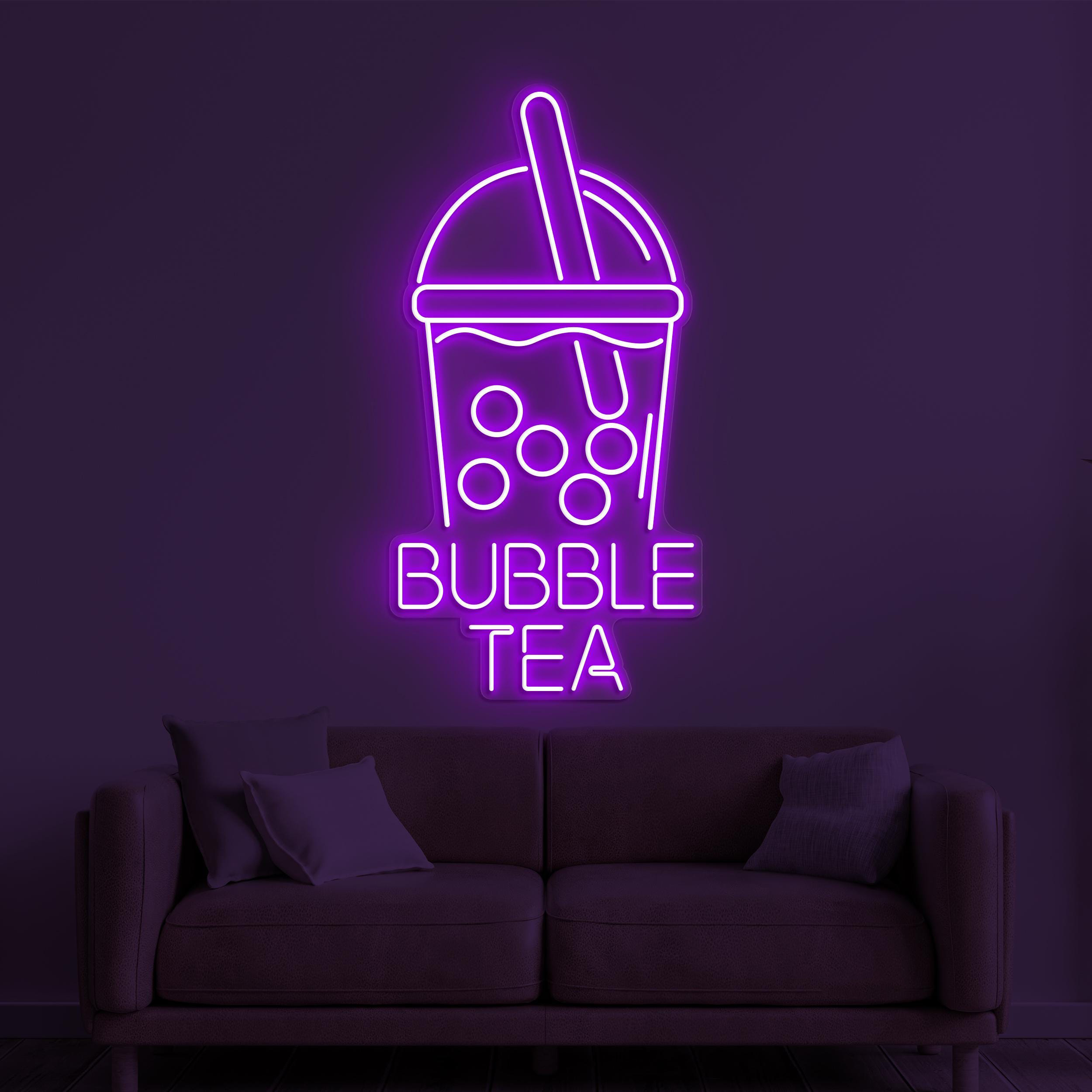 Bubble Tea Neon Sign, Bubble Tea LED Light, Drink Corner Wall Decor, Cafe Bar Wall Art, Bubble Tea Logo Neon Light, Boba Tea Neon Sign, Gift