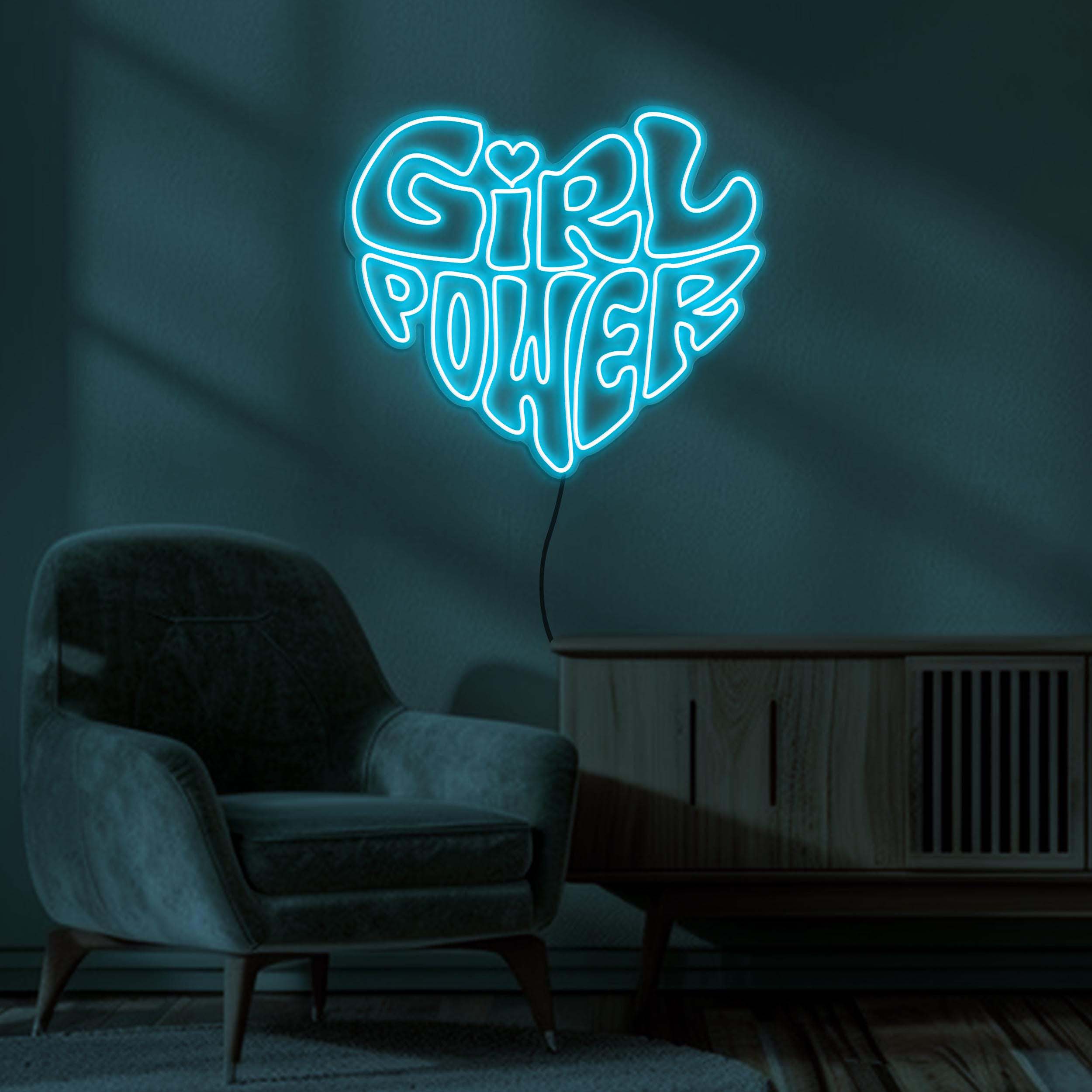 Girl Power Neon Sign, Girl Power LED Naeon Art, Girl Power LED Light, Girls Room Decor, Girl Power Art, Girls Gym Decor, Custom Neon Sign