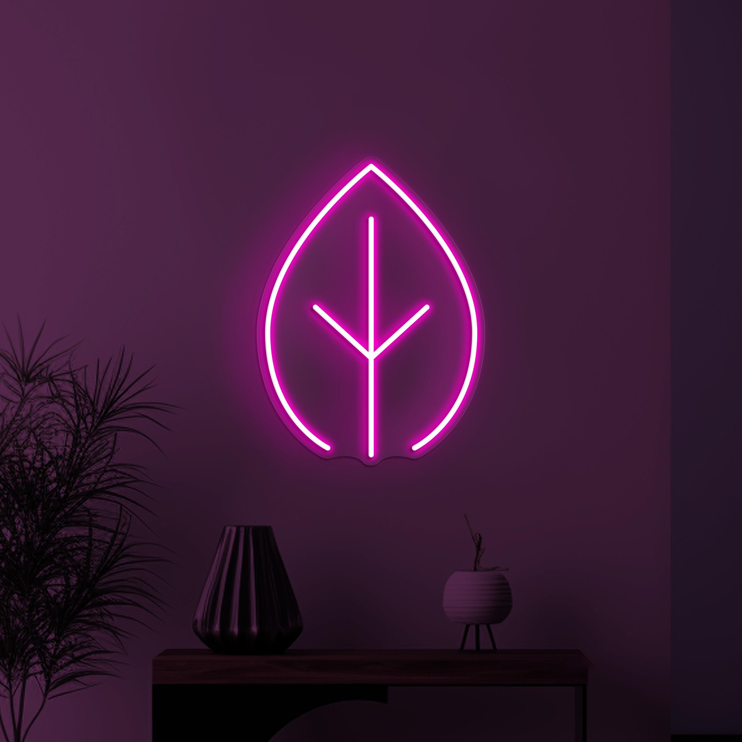 Leaf Neon Sign, Leaf LED Light, Home Wall Art, Gallery Wall Decor, Cafe and Bar Neon Light, Plant Nursery Neon Art, Custom Leaf Neon Sign