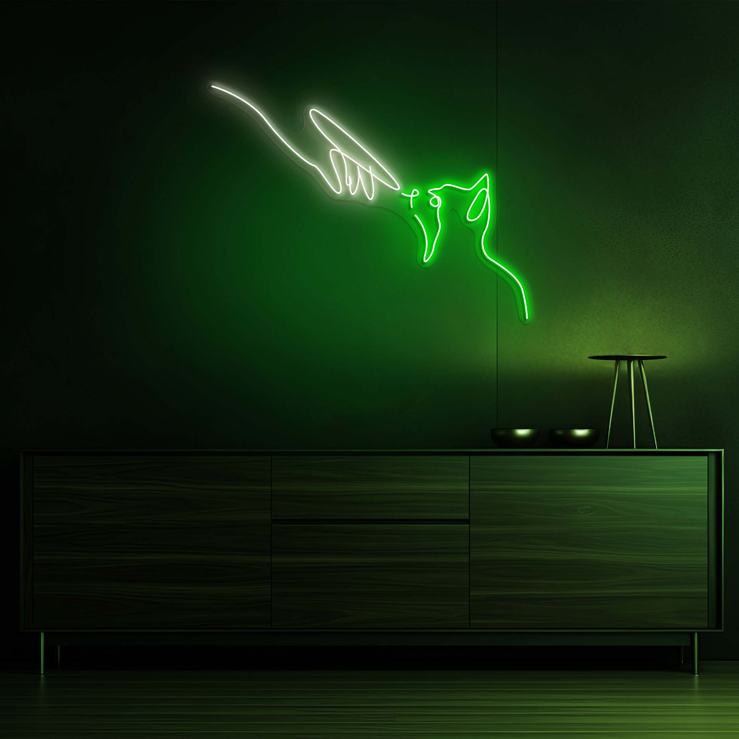 Cat Line Art Neon Light, Loving Cat LED Neon Sign, Neon Cat and Owner Wall Art,Animal Room Decor, Nursery Wall Art, Children Room Home Decor
