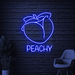 Peachy Neon Sign, Peachy LED Light, Fruit Shop Wall Decor, Peach Garden Wall Art, Peach Fruit Led Sign, Bar Neon Light, Gift