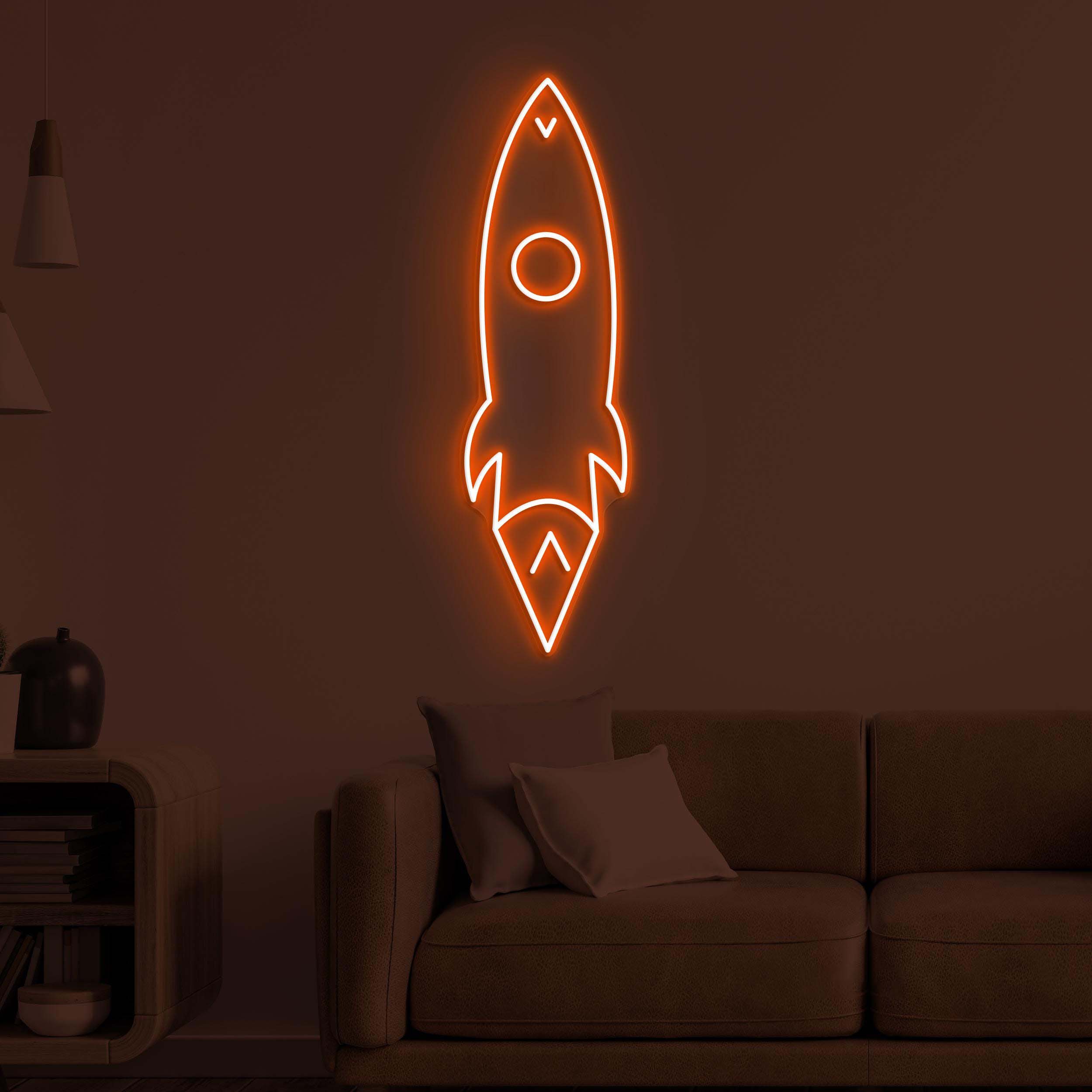 Rocket Neon Sign, Rocket LED Light, Space Ship Wall Decor, Game Room Neon Light, Personalized Neon Sign, Kids Room Wall Decor, Home Wall Art